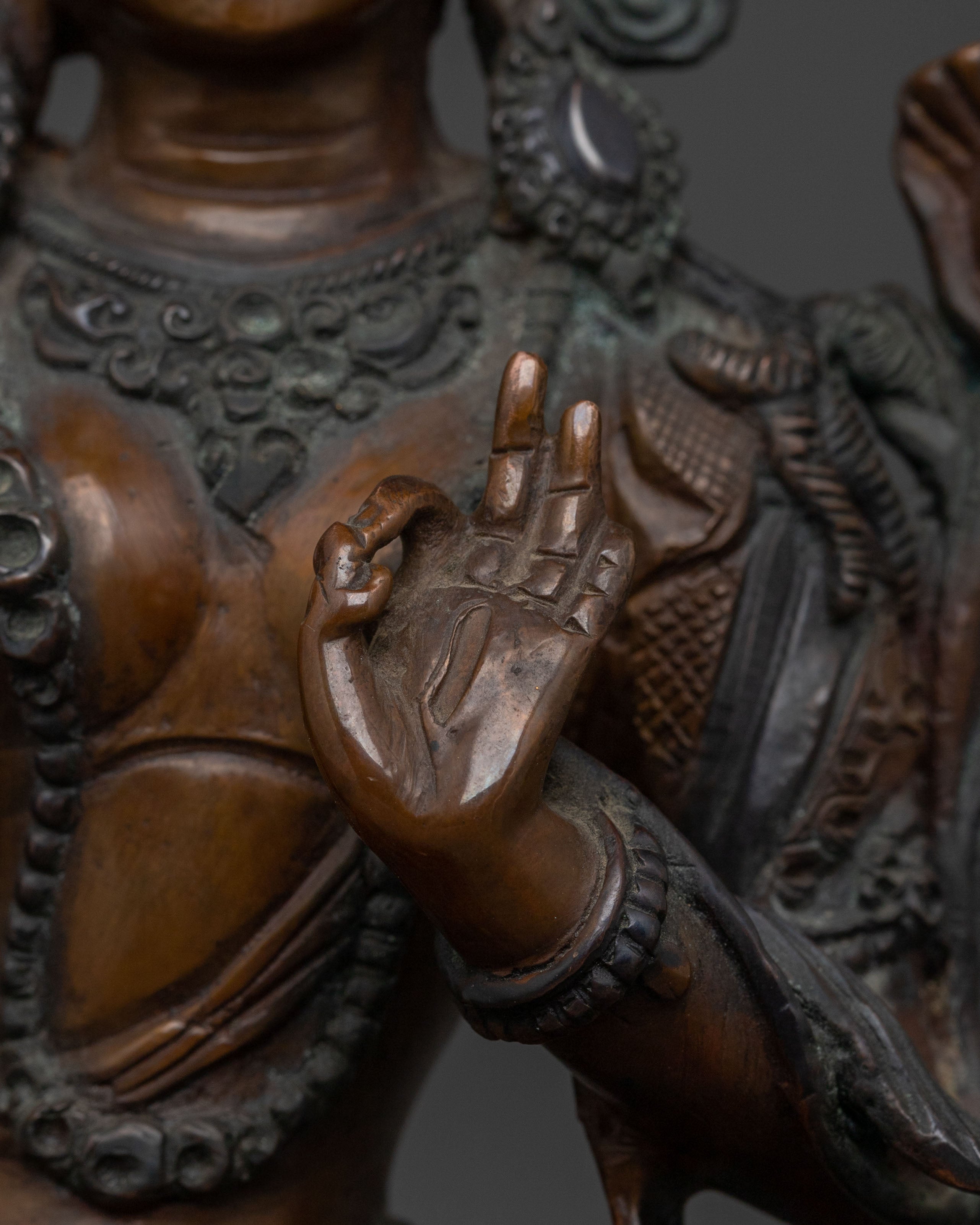 Tibetan Buddhist Goddess White Tara Figurine | Meditation Altar Decor