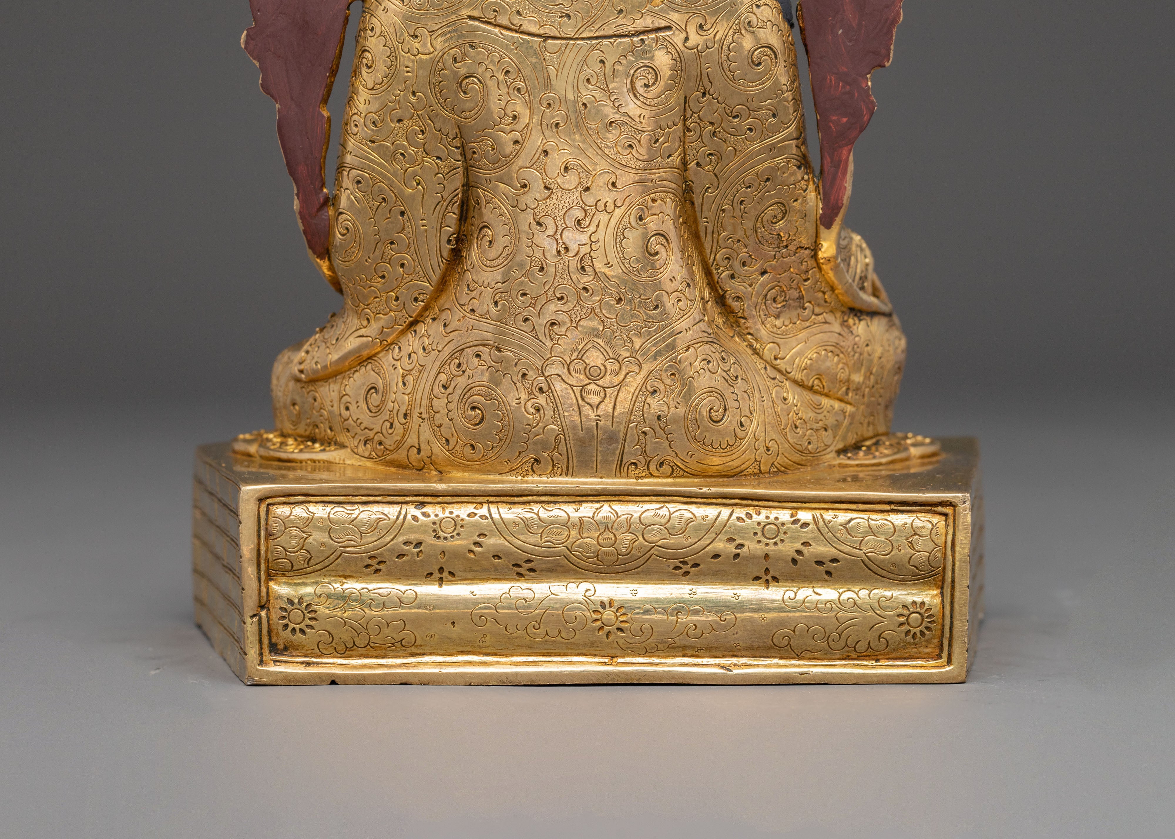 Golden Statue of Guru Set | Himalayan Spiritual Masters