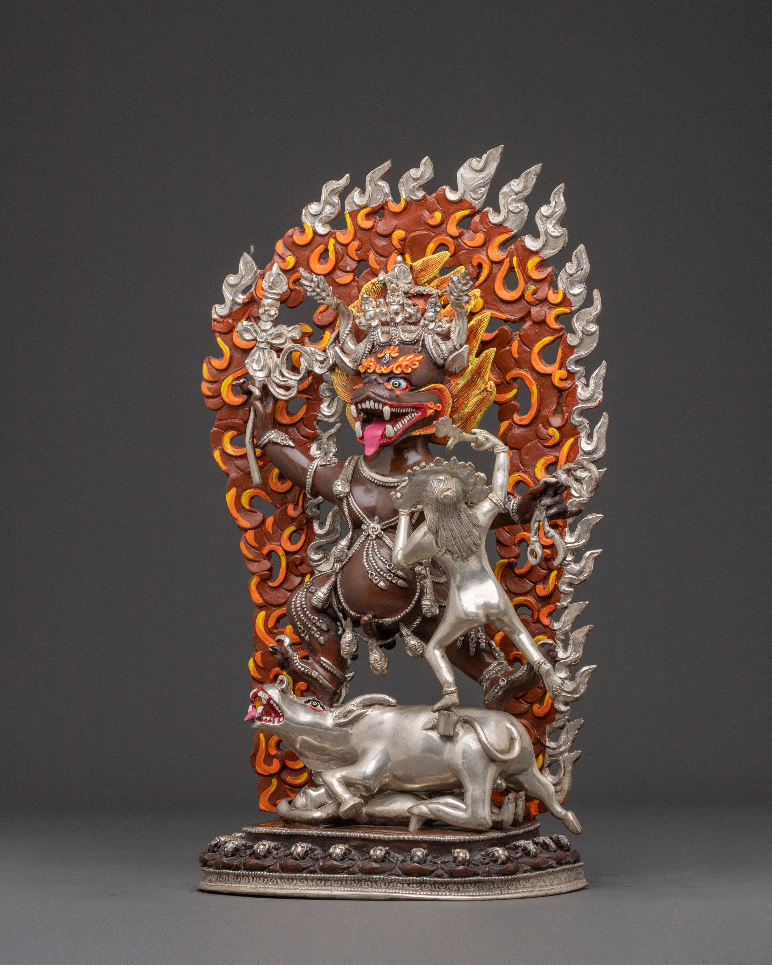 Sacred Statue of Yamantaka with Vajravetali – Protective Fury