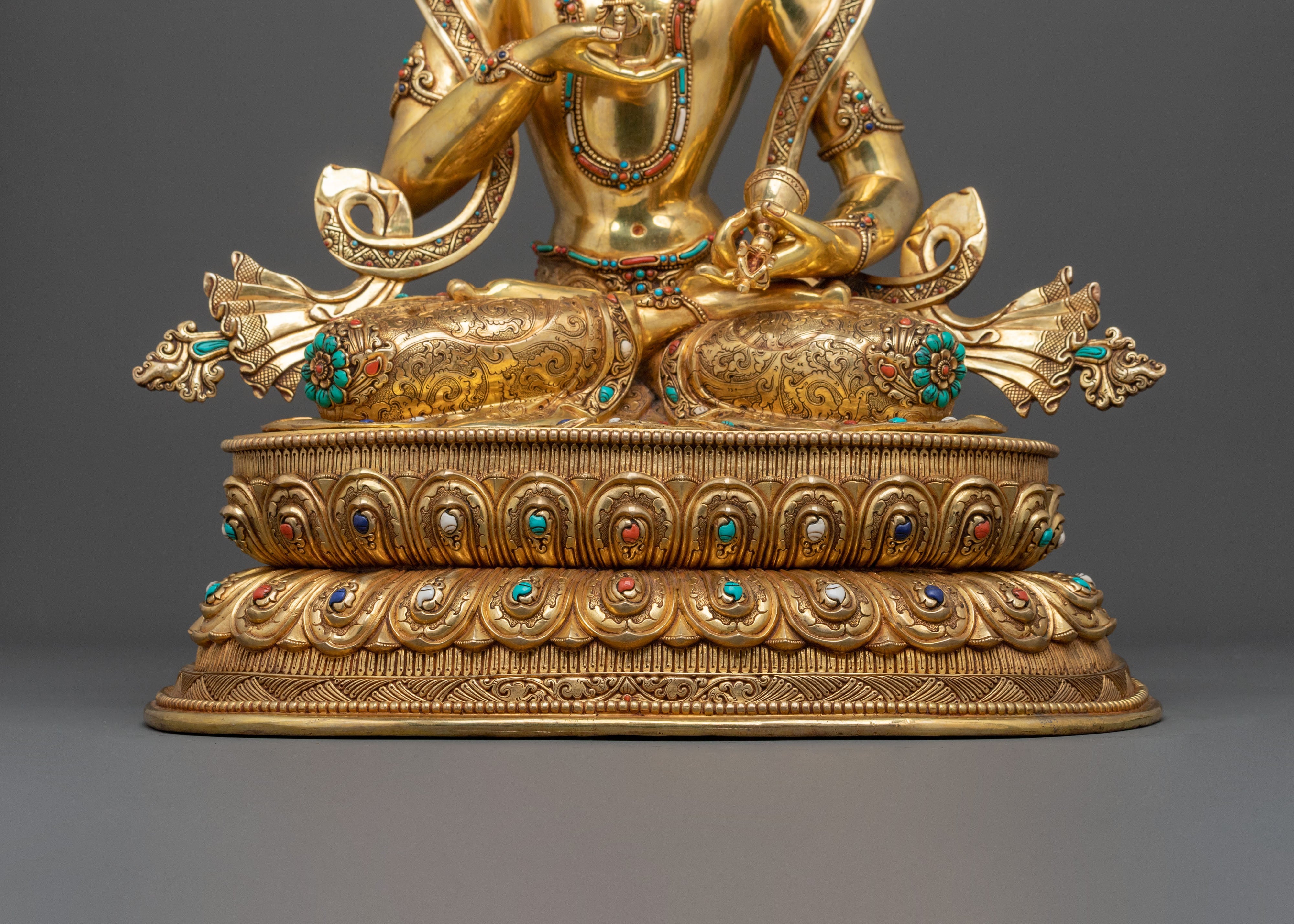 Sacred Vajrasattva Purification Deity Sculpture | Sacred Buddhist Statue of Healing