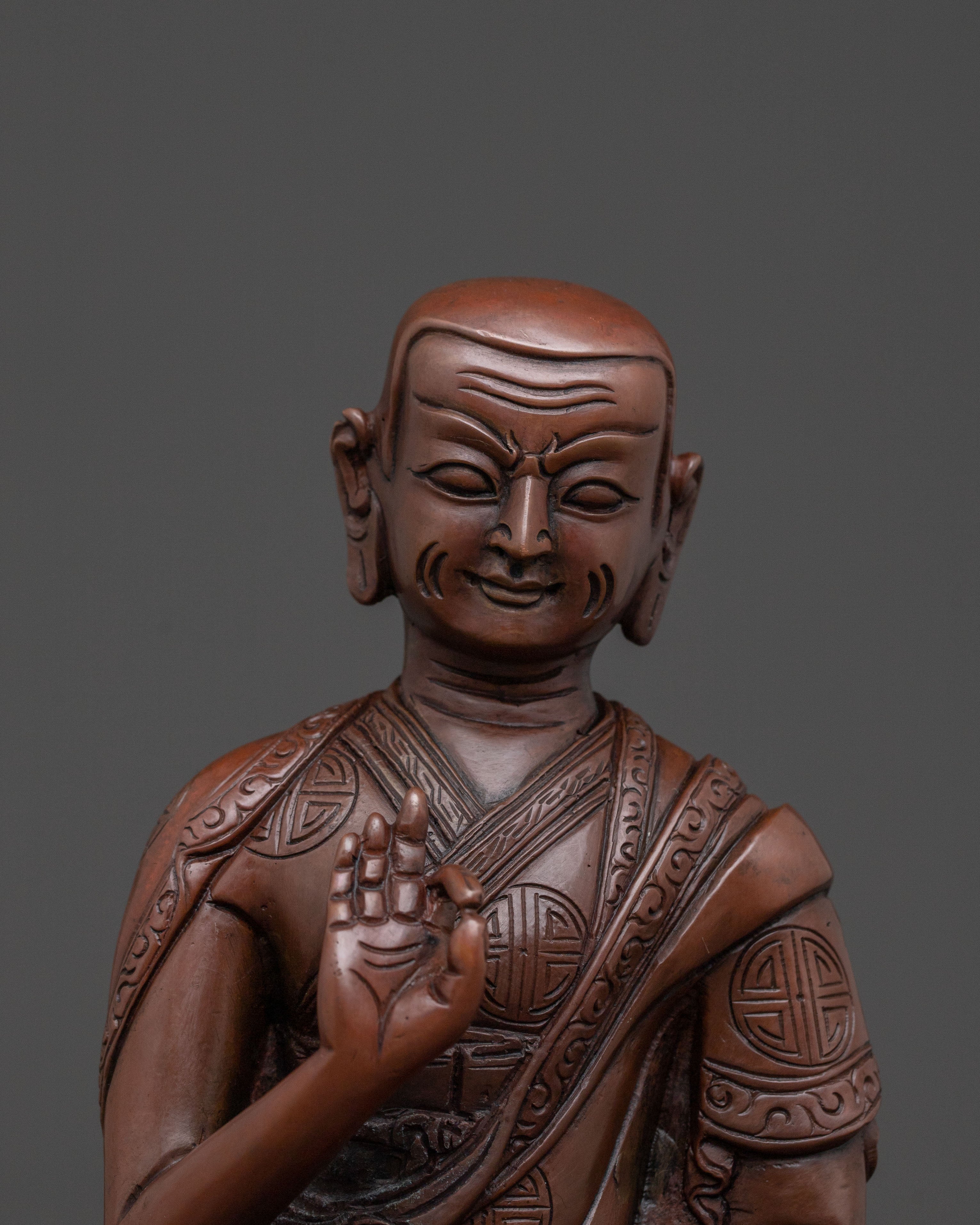 Tsongkhapa with Disciples Handcrafted Statue | Home Decor