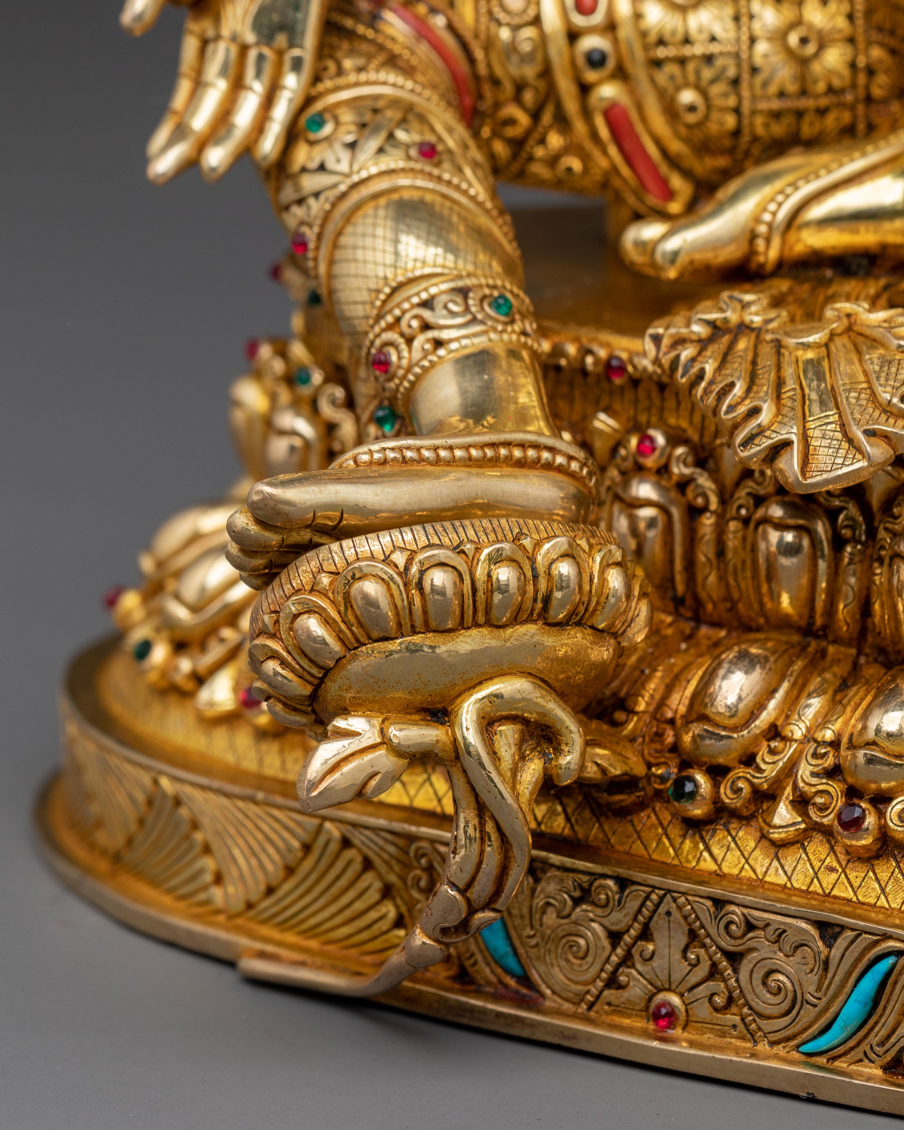Green Tara Statue Liberator of Suffering | Hand-Gilded Elegance