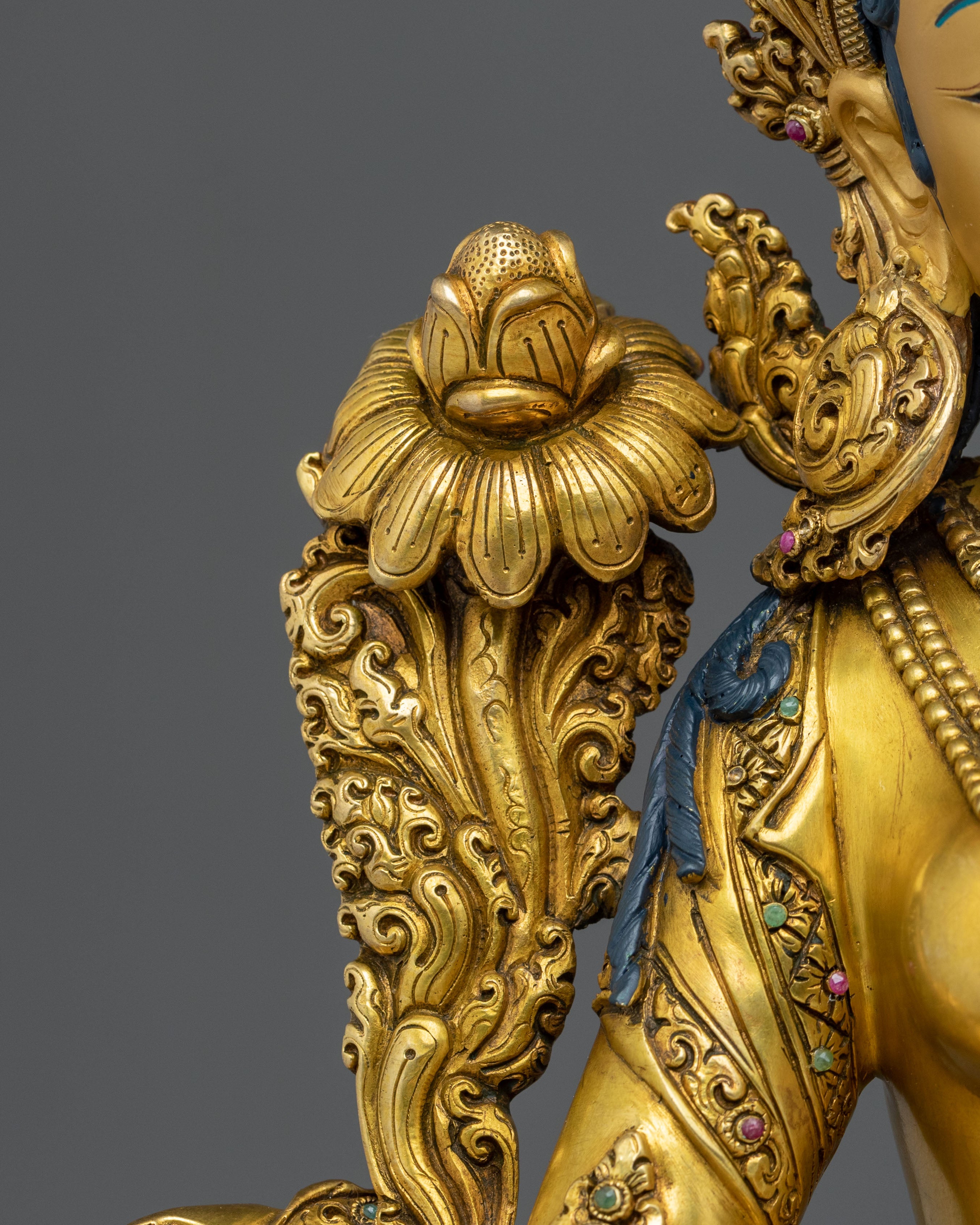 Tibetan Goddess Green Tara Statue | Buddhist Shrine