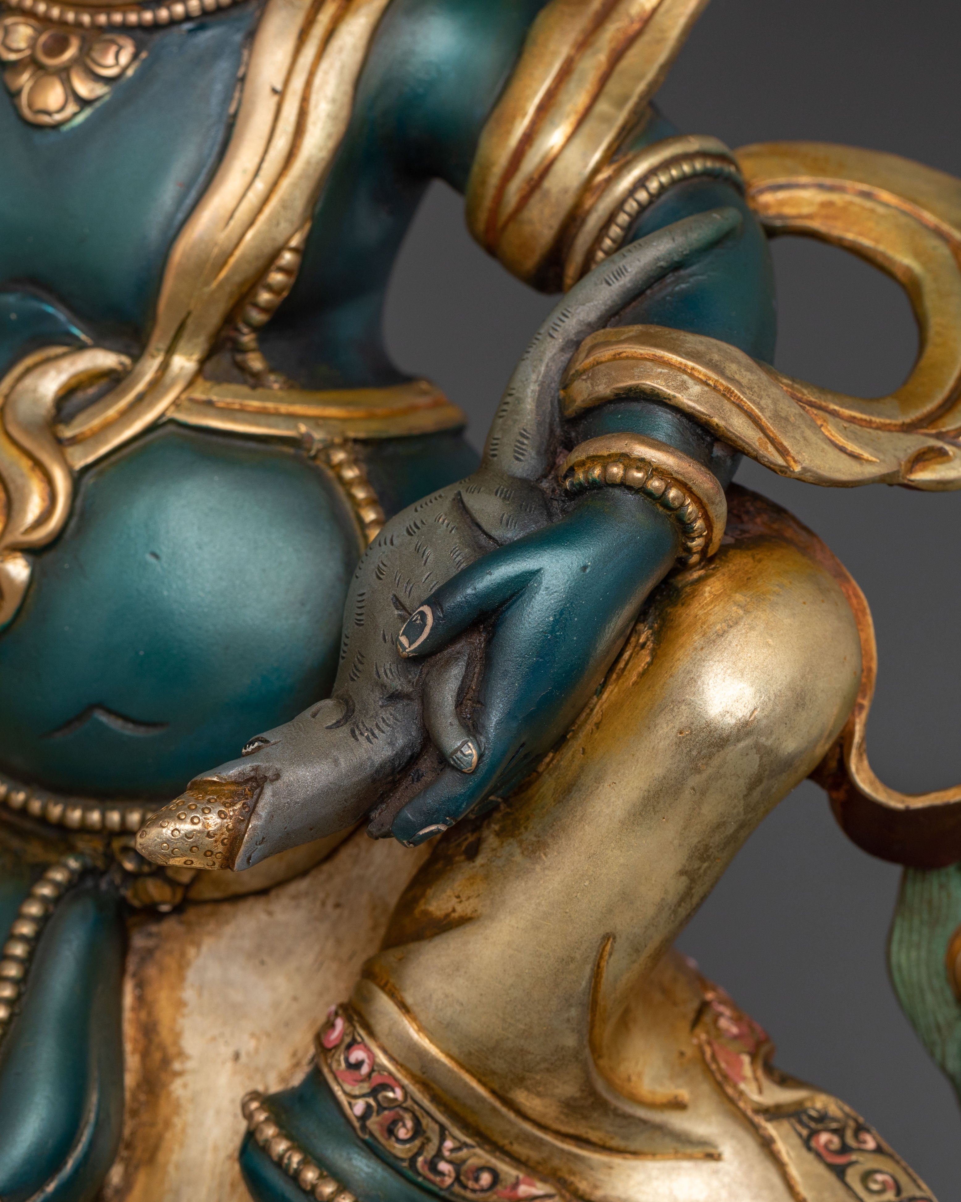 Sacred Namtoshe Wealth Deity Statue, Handcrafted in Nepal