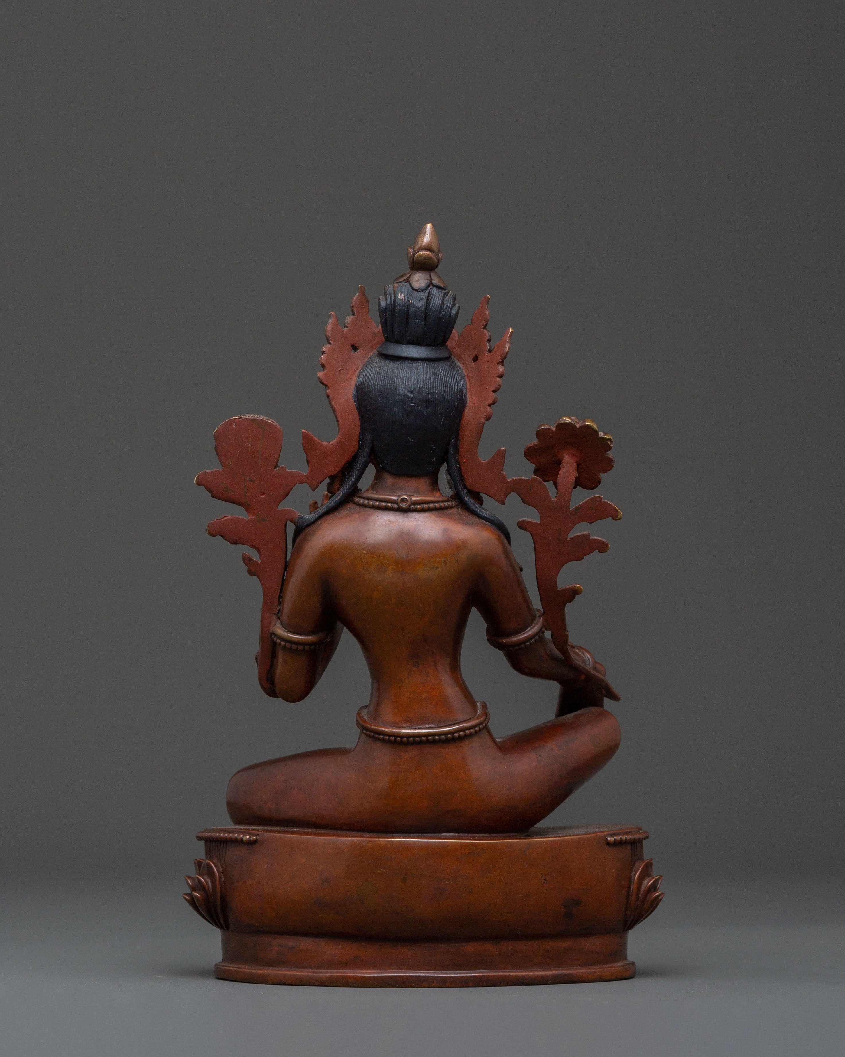 Mother Green Tara Statue | Oxidized Copper Body