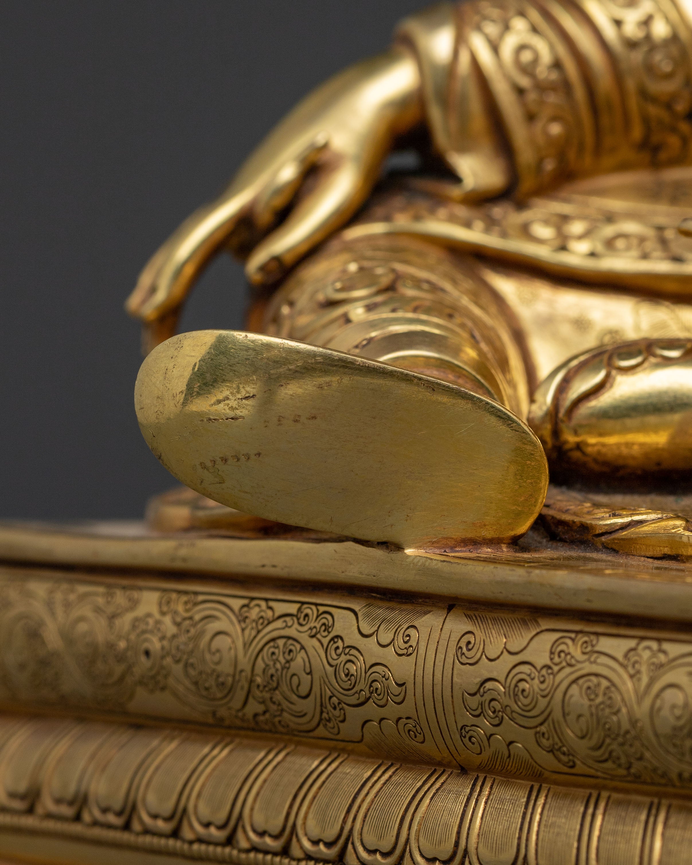 Trisong Detsen: Royal 24K Gold Gilded Statue
