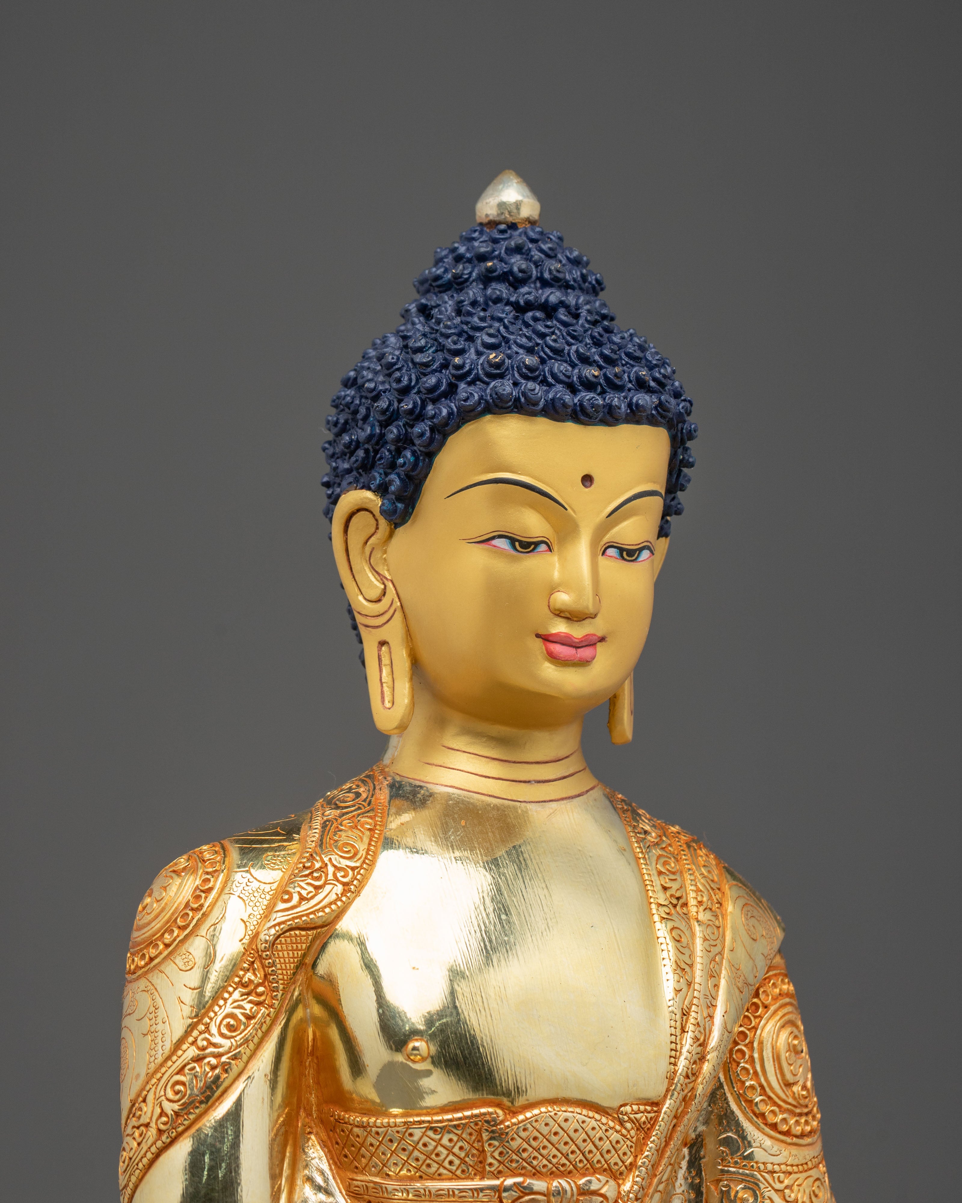Shakyamuni Buddha Statue | Golden Meditative Figurine