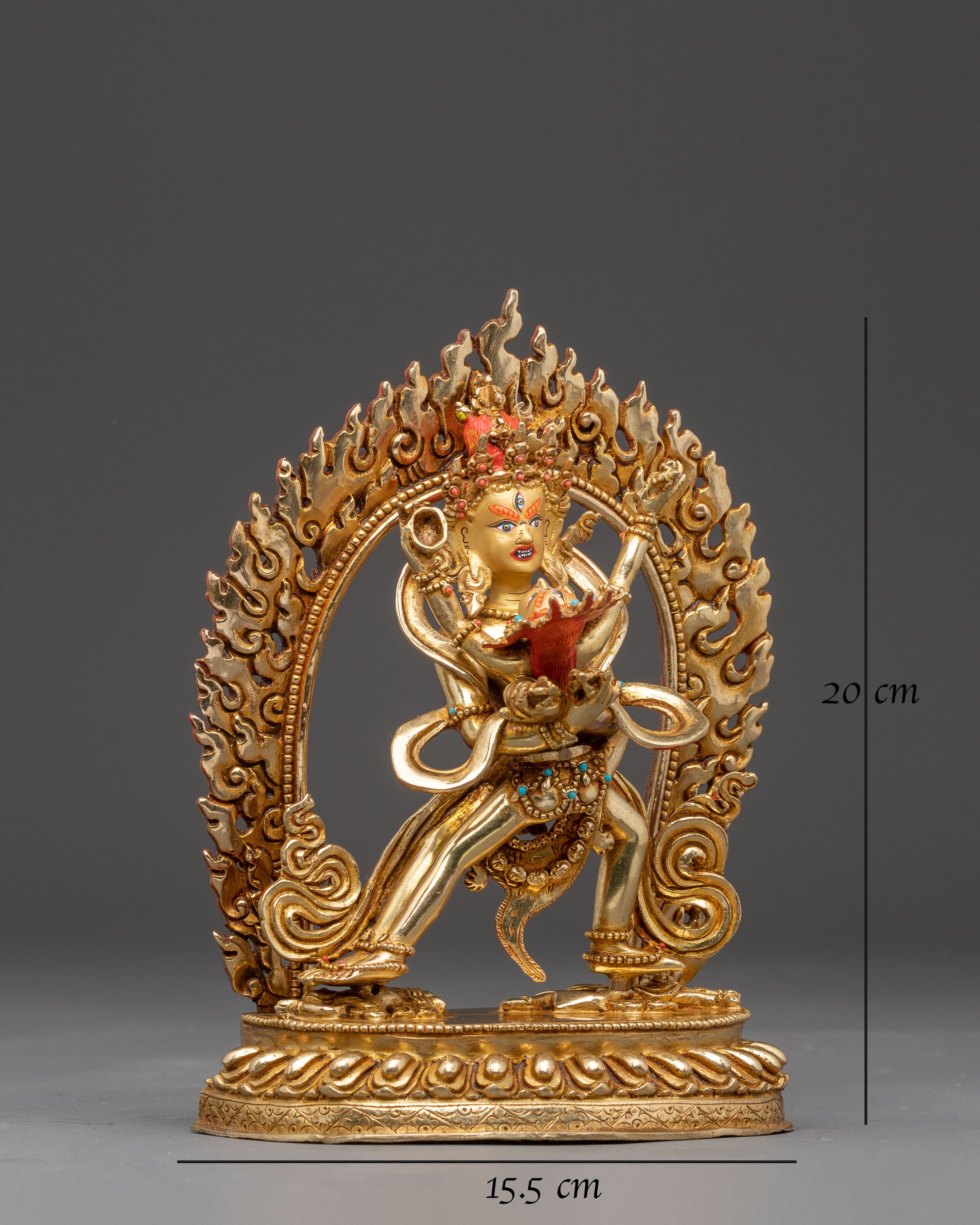 Chakrasamvara Handmade Golden Buddhist Statue