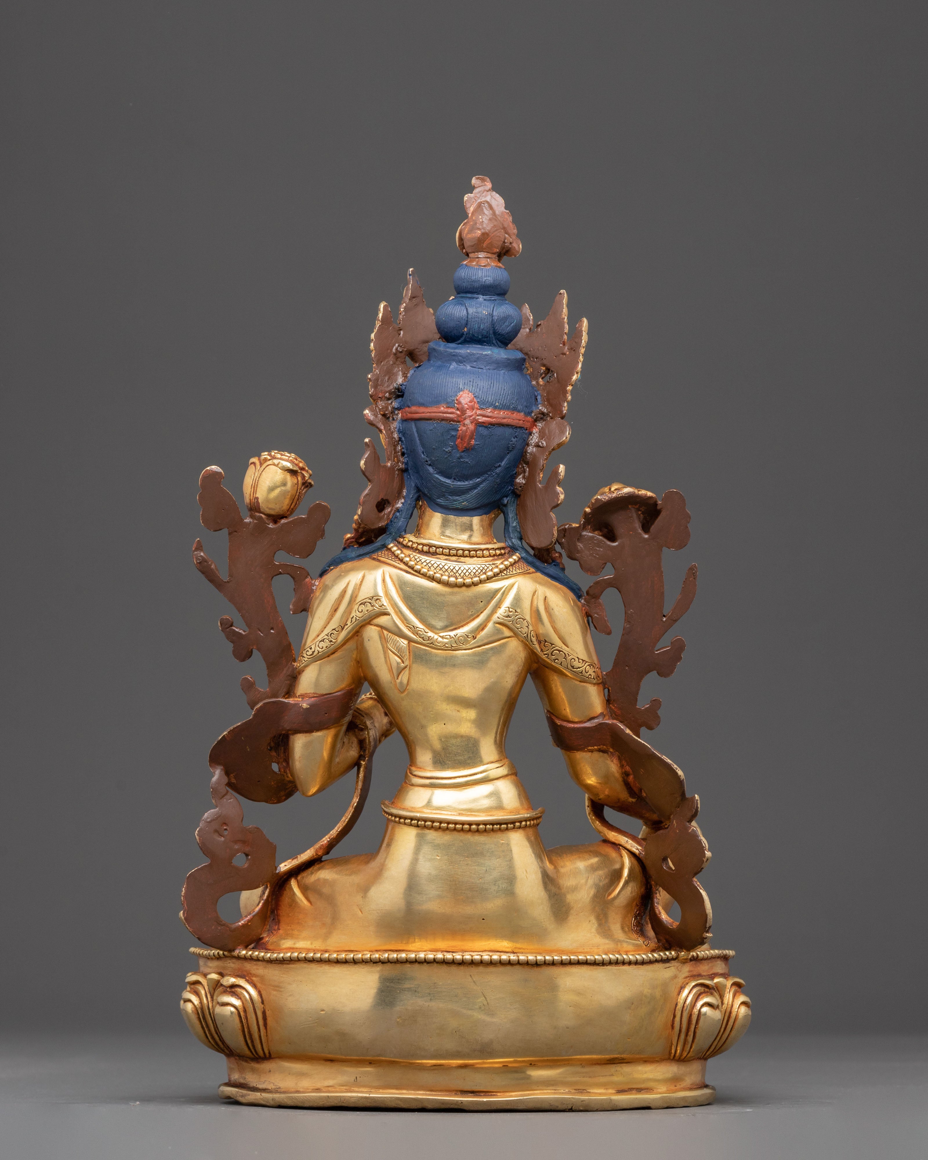 Handcrafted Mother Green Tara Sculpture for Altar