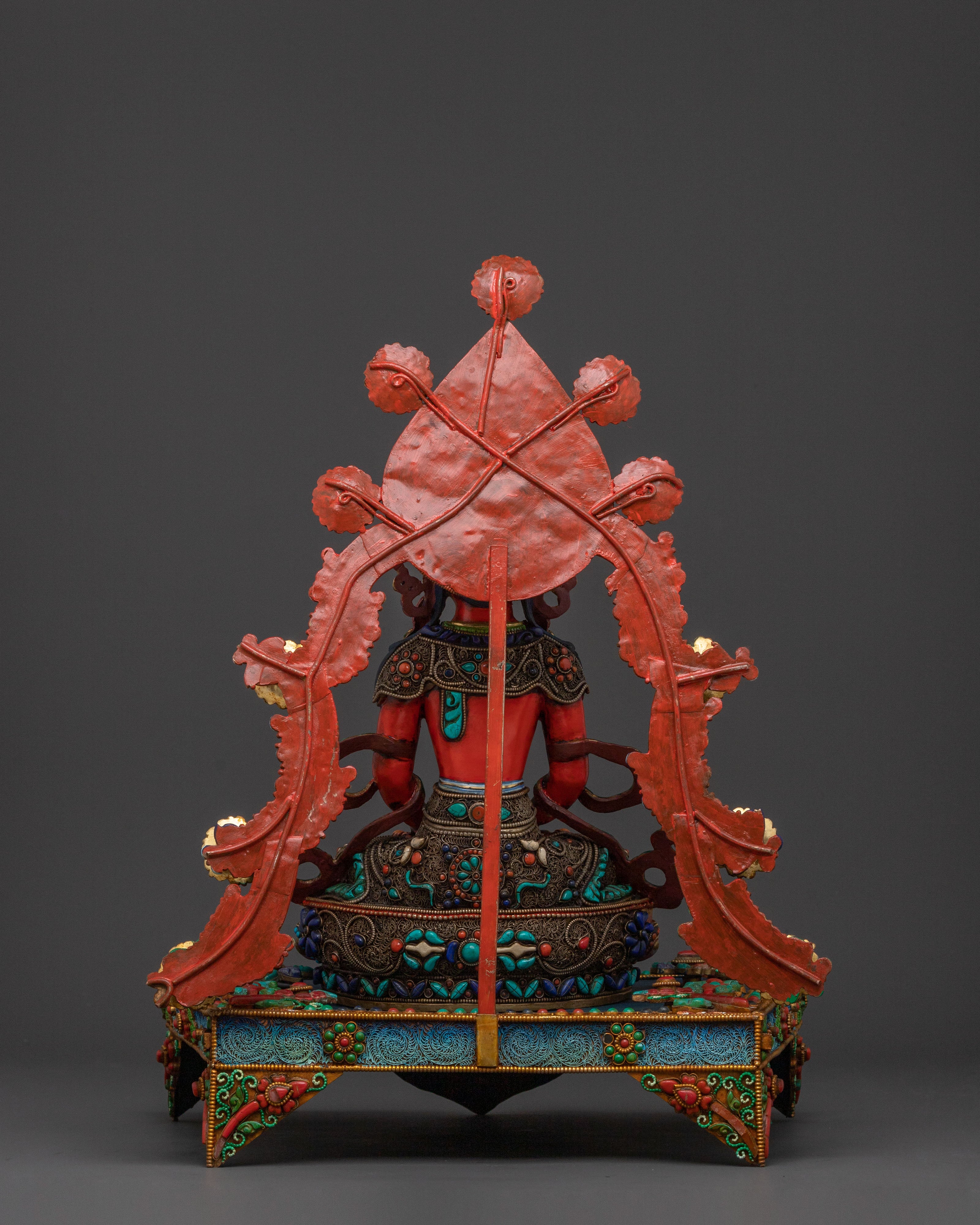 Buddhist Statue of Amitayus Sitting On A Throne