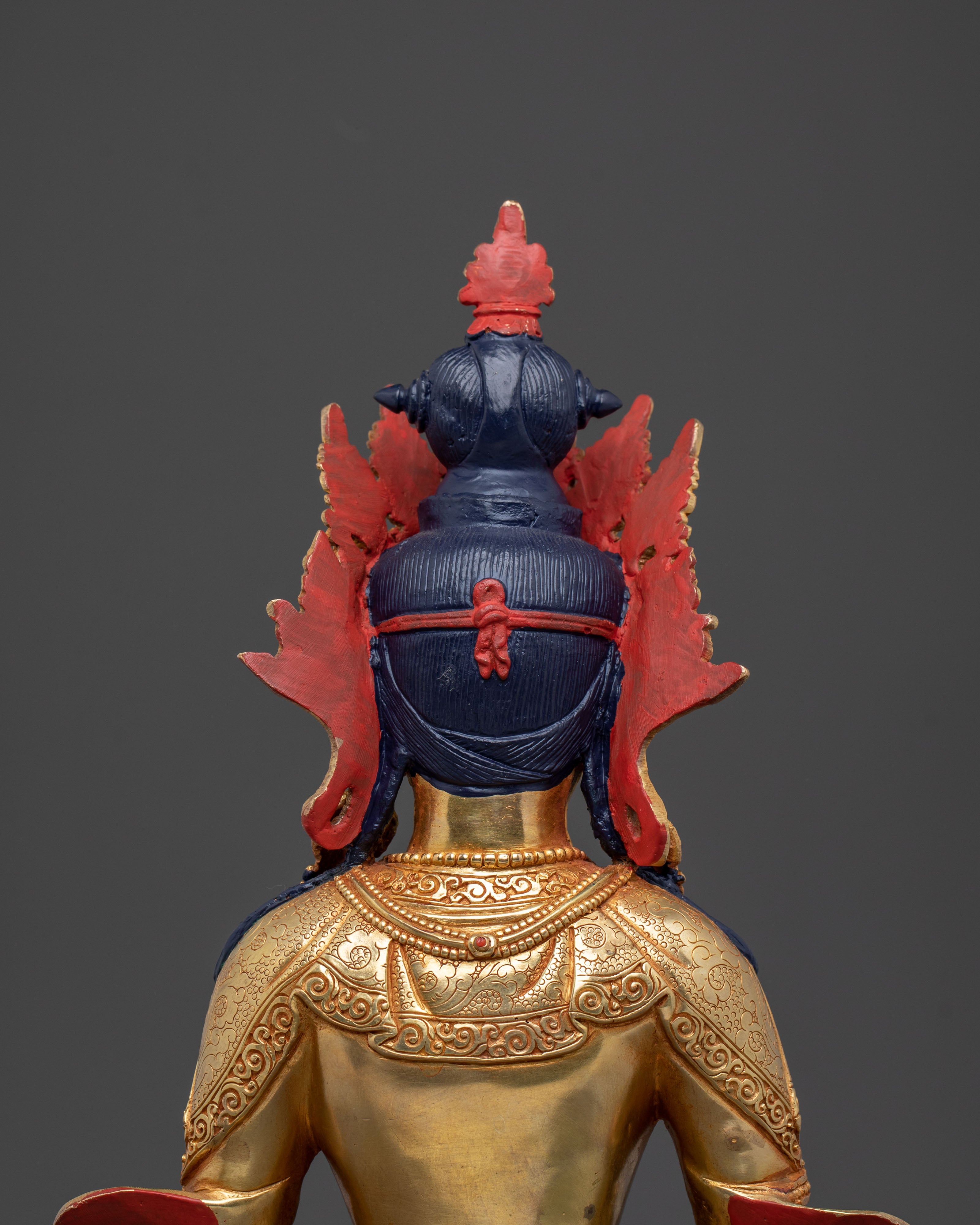 Amitayus 24k Gold Gilded Statue | Deity of Long Life