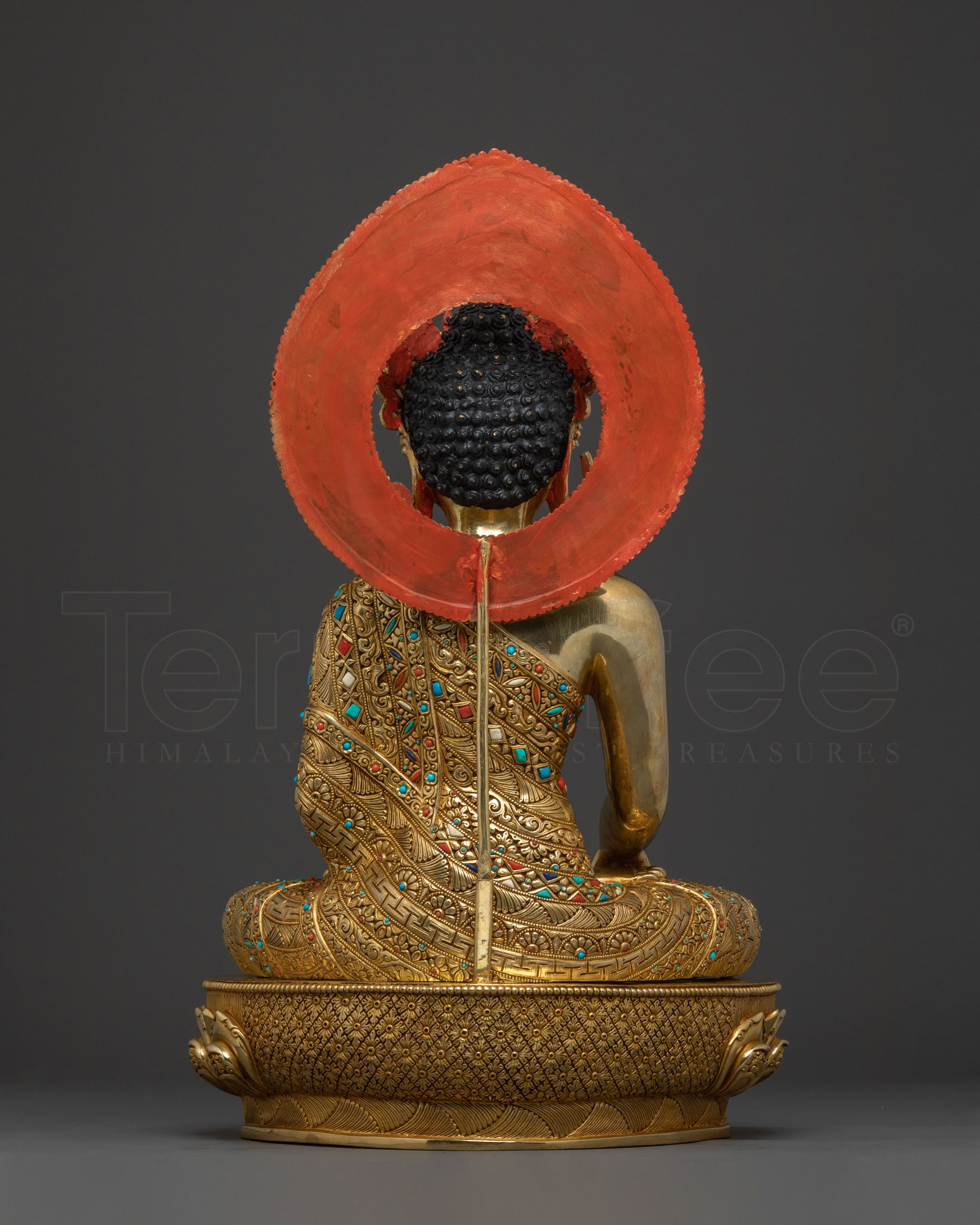 Crowned Mitrugpa Sacred Statue with 24K Gold Glided