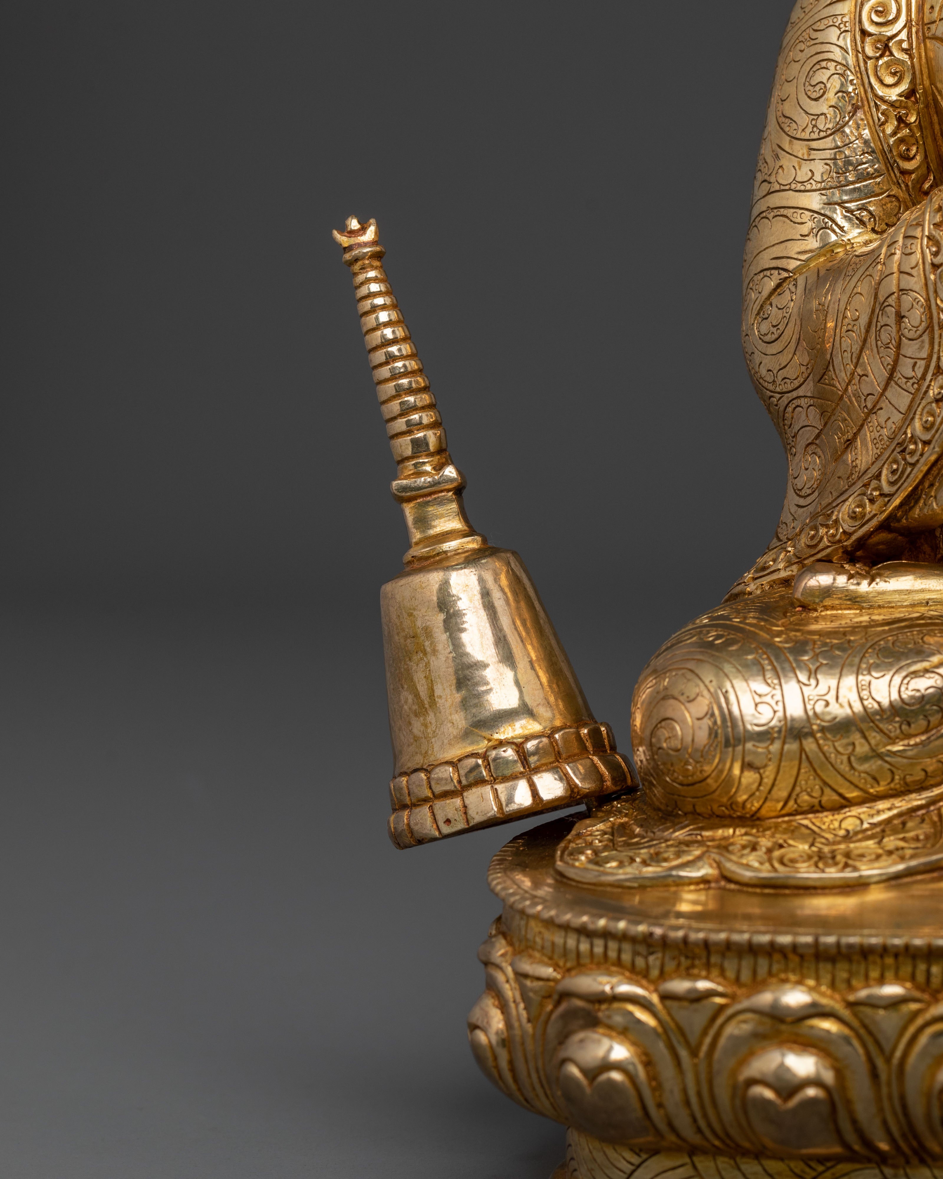 Atisa Statue | Exquisite 24K Gold Gilded Masterpiece