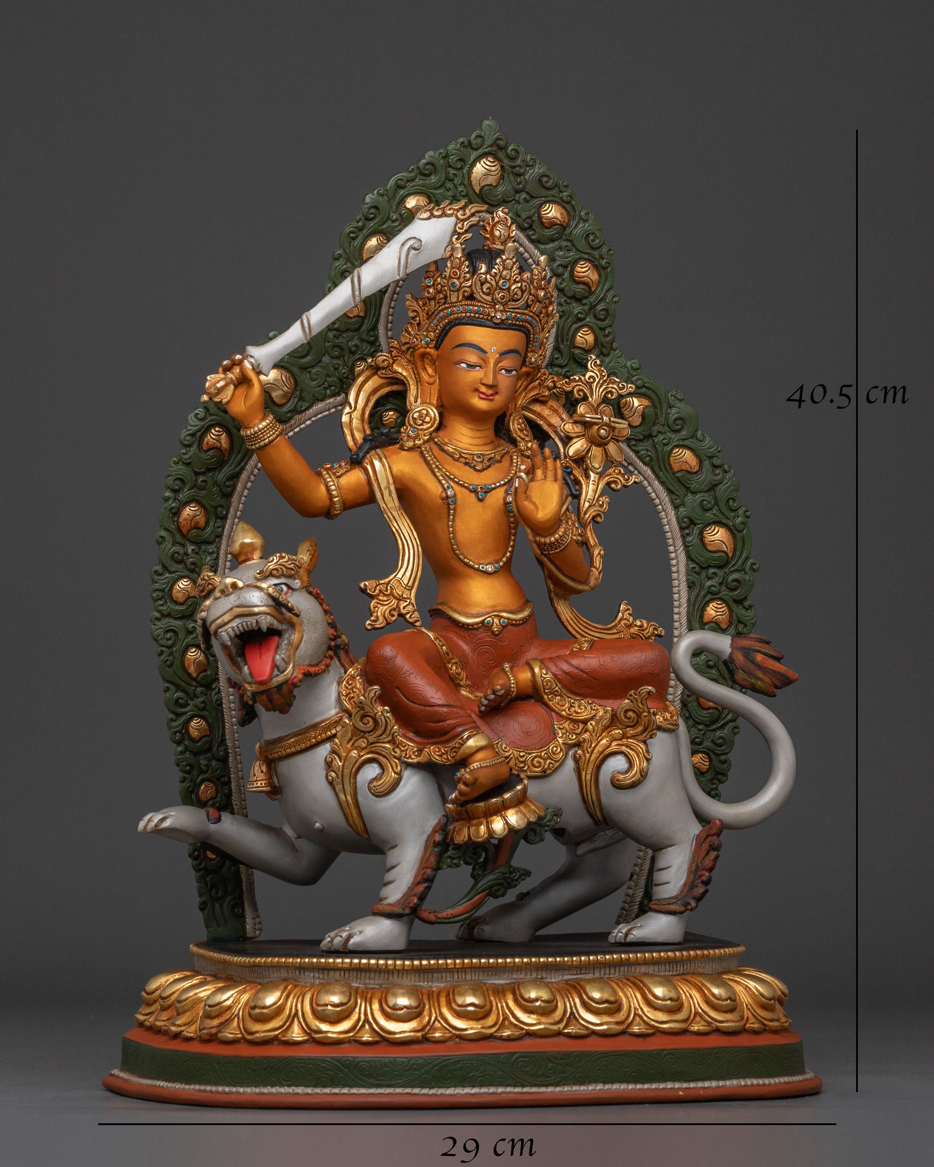 Simhanada Manjushri Statue | Tibetan Buddhist Bodhisattva