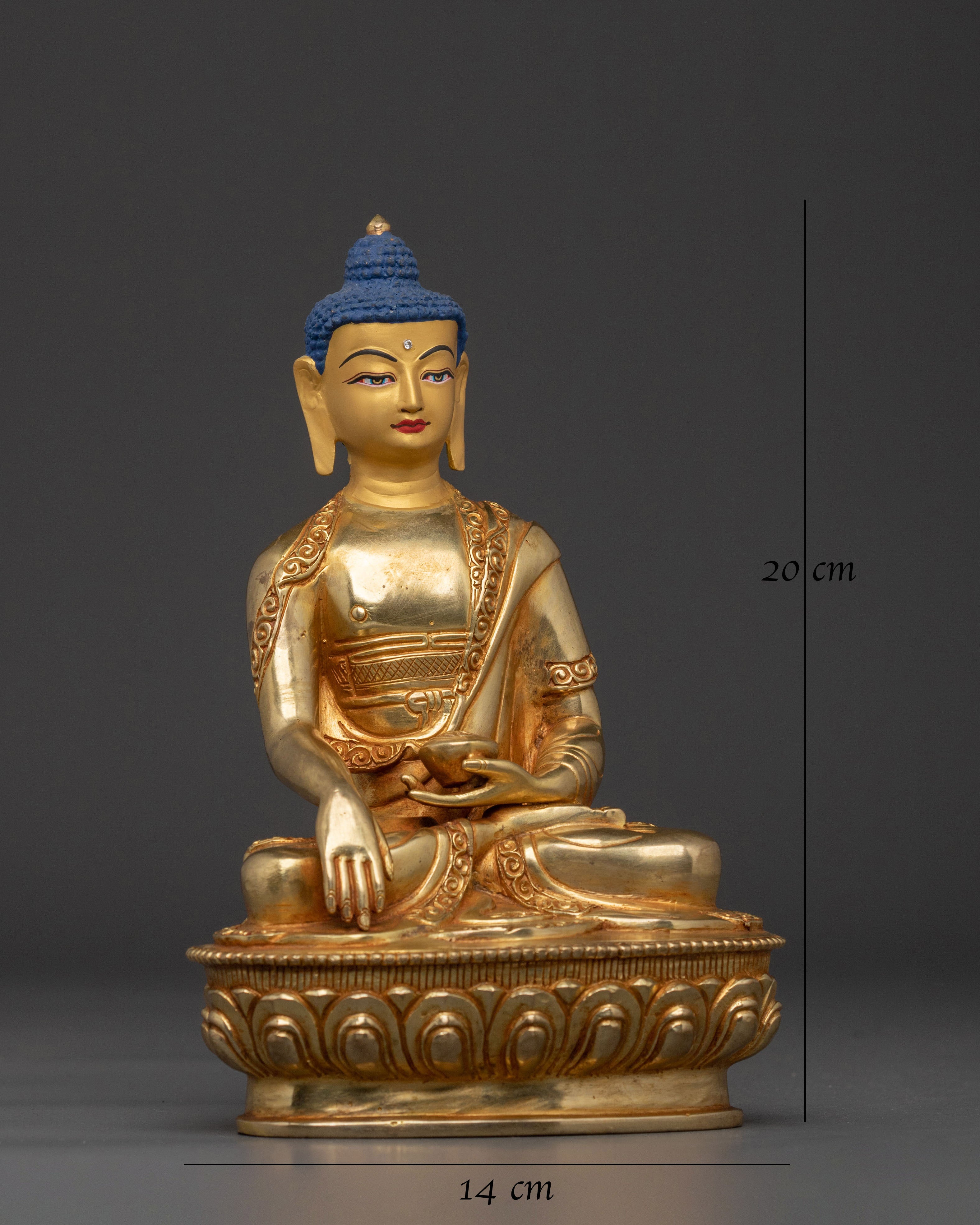 Shakyamuni Buddha Statue | 24K Gold Gilded