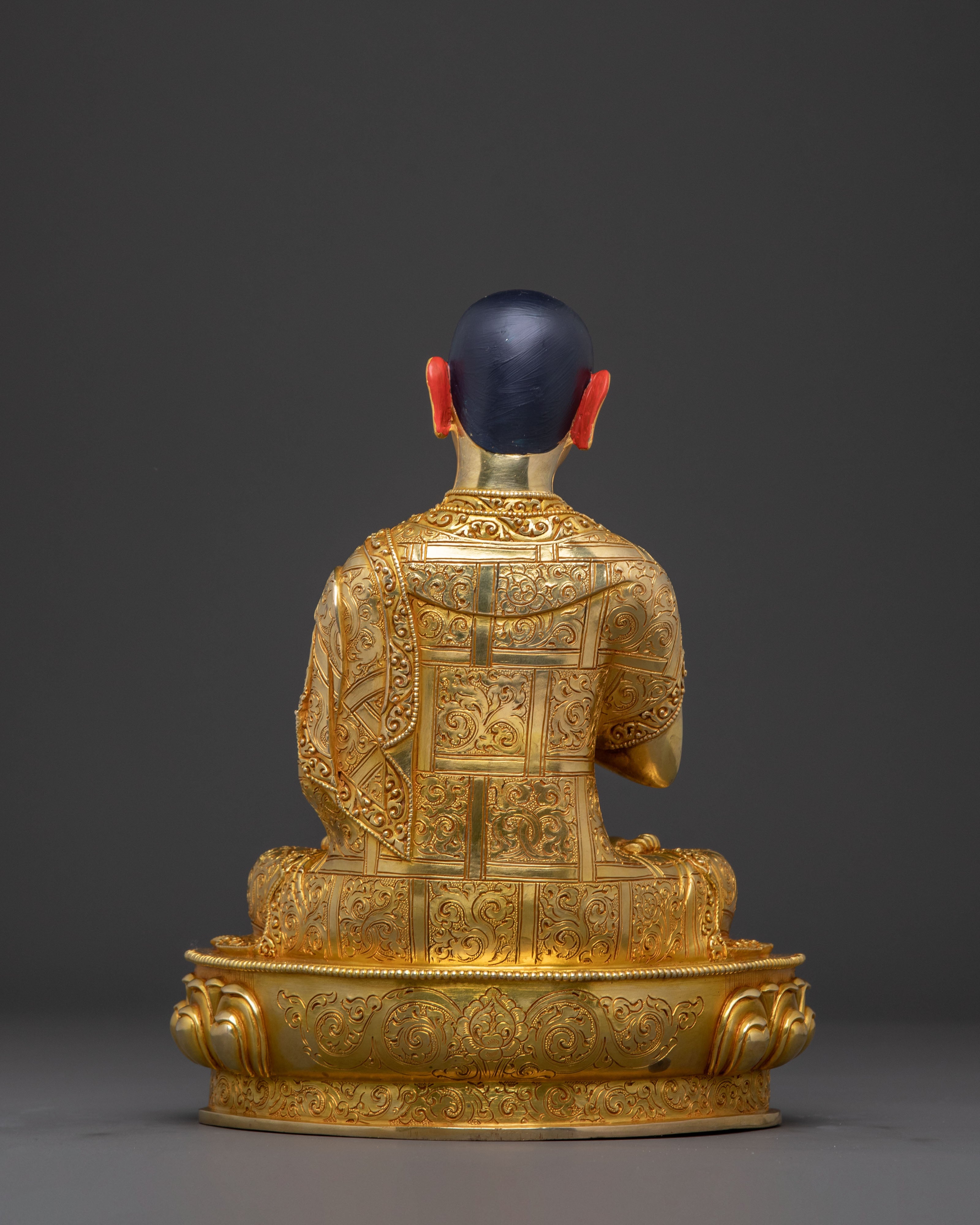 Master Je Tsongkhapa with Disciples Statue Set | Gilded Copper Artistry