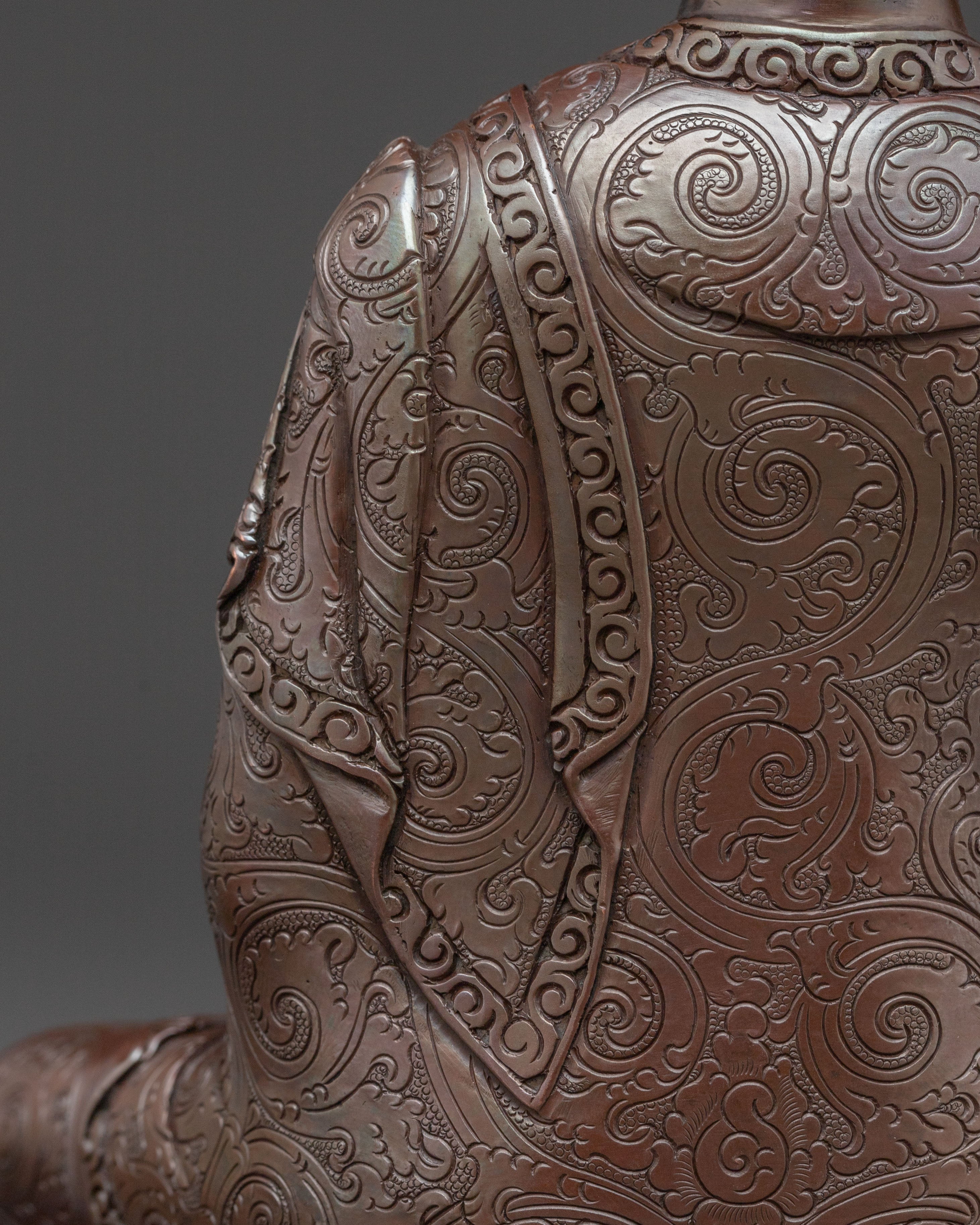 Shakyamuni Buddha Copper Oxidized Statue: Serene Himalayan Art