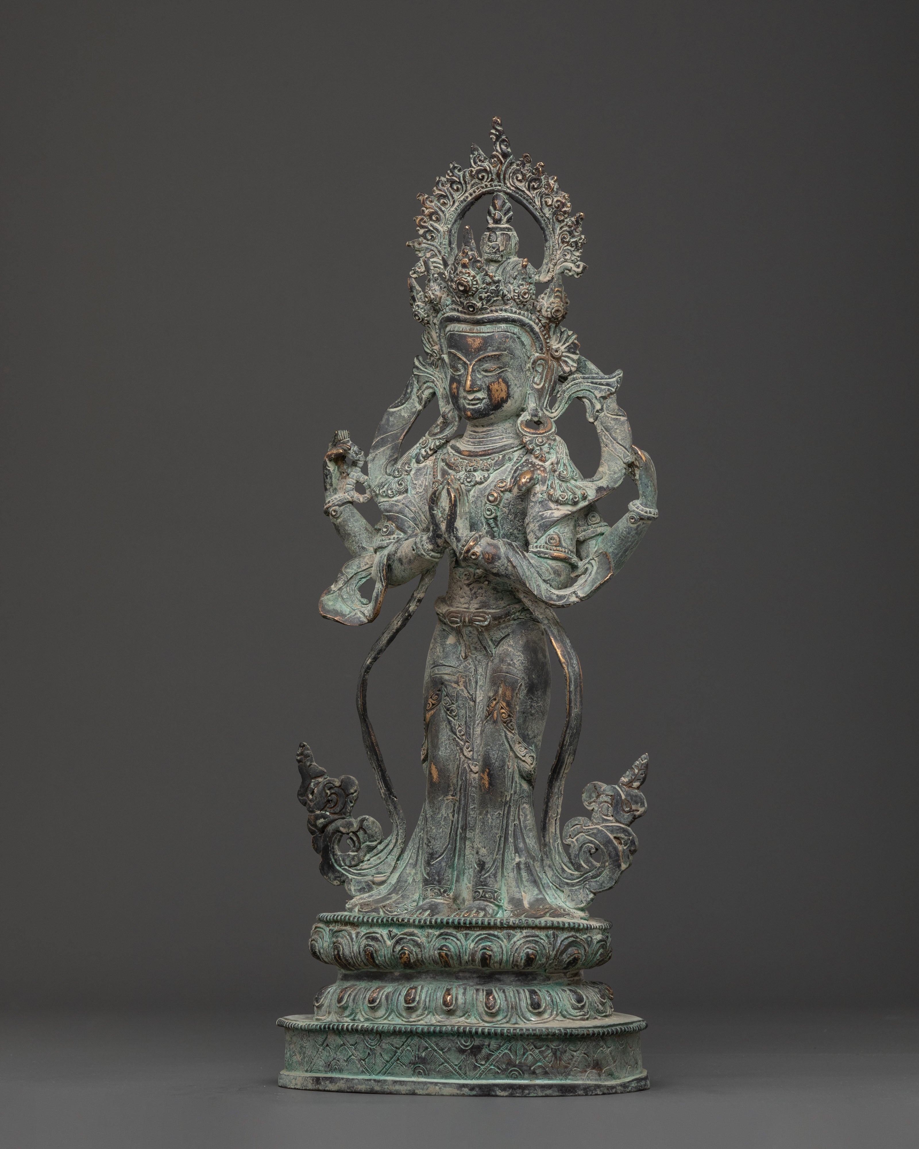 Chenrezig Statue Bodhisattva of Mercy | Antique Finish