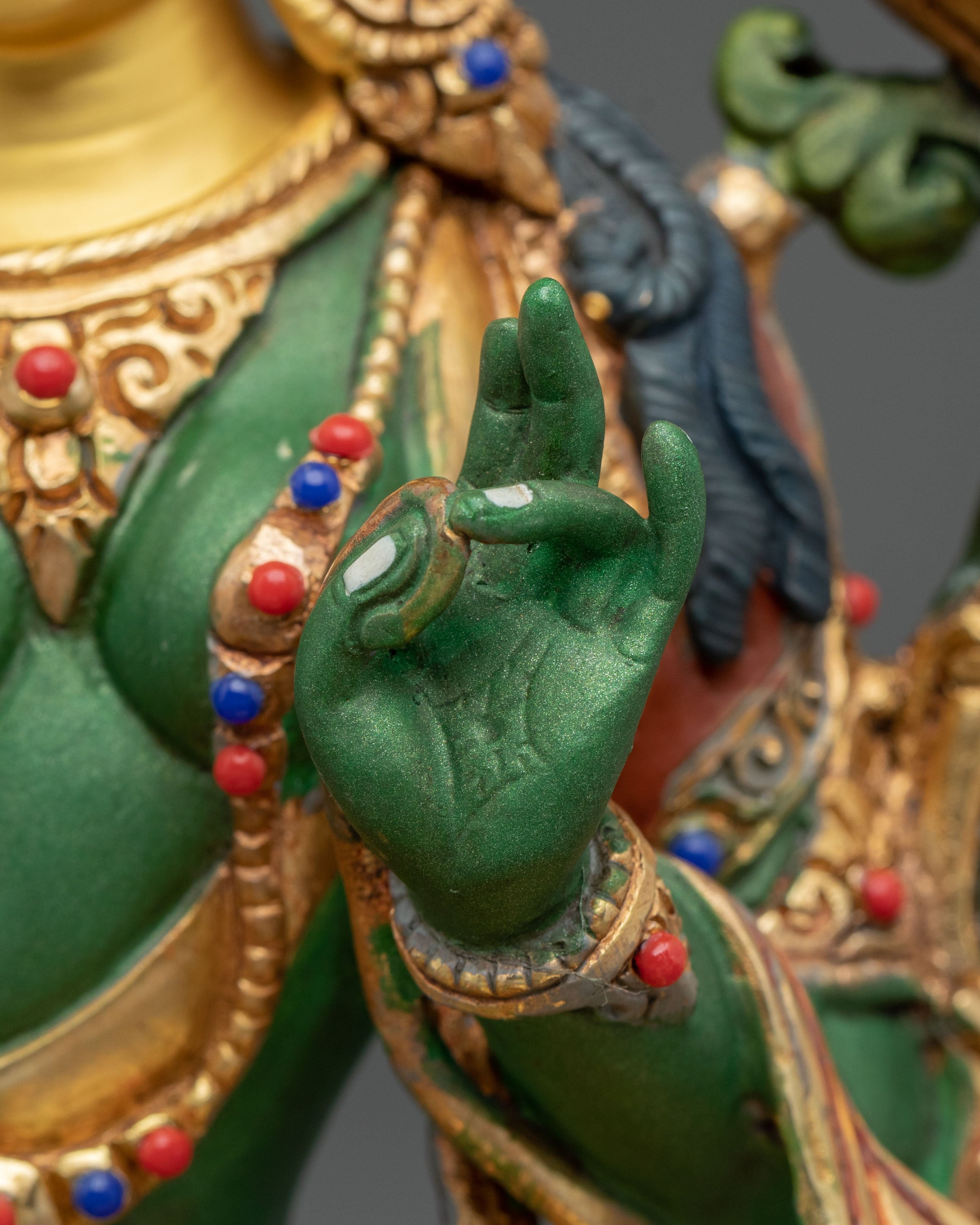 Green Tara Altar Decor Statue: Protector of Compassionate Action