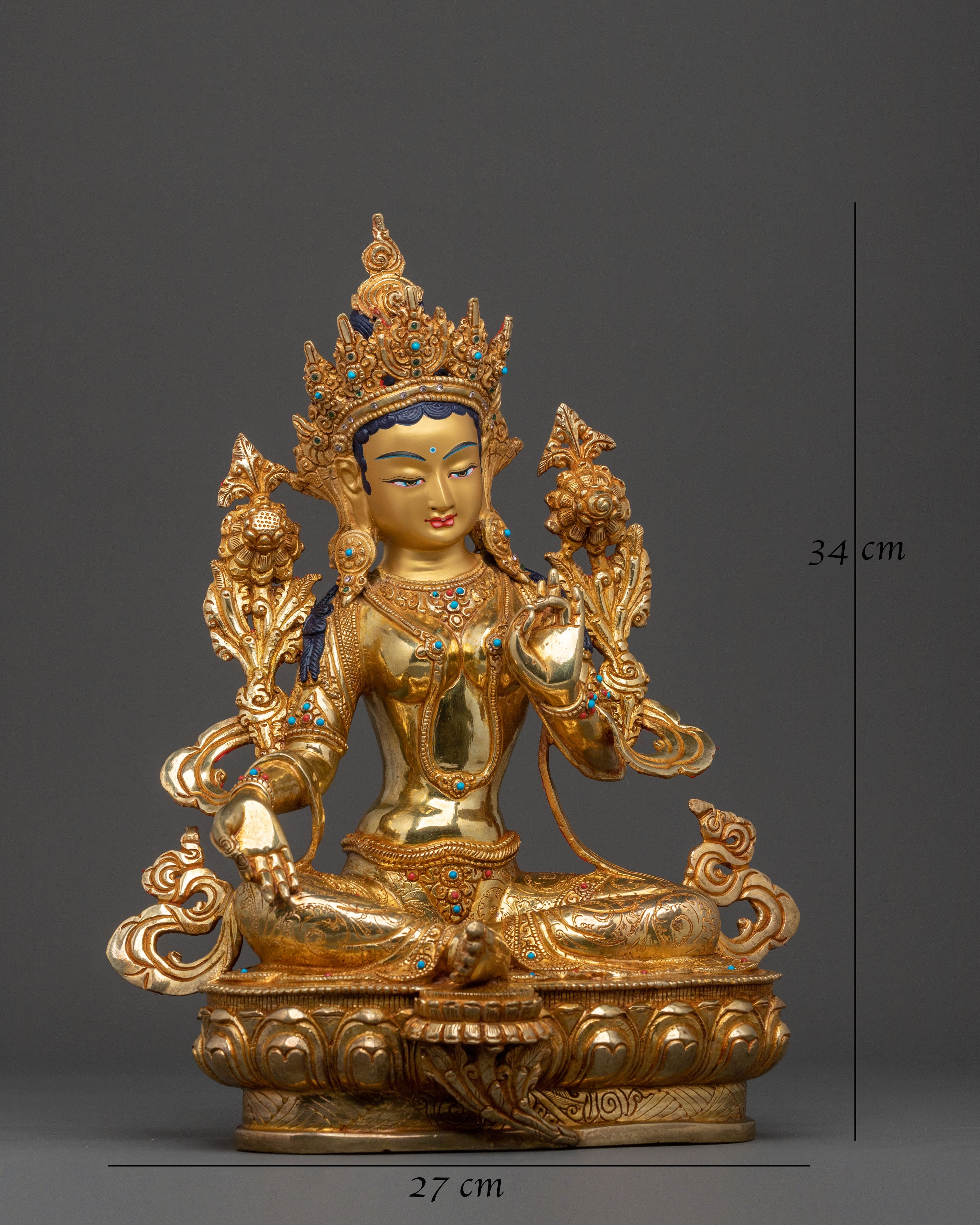 Guardian Green Tara Sculpture | Goddess of Compassion