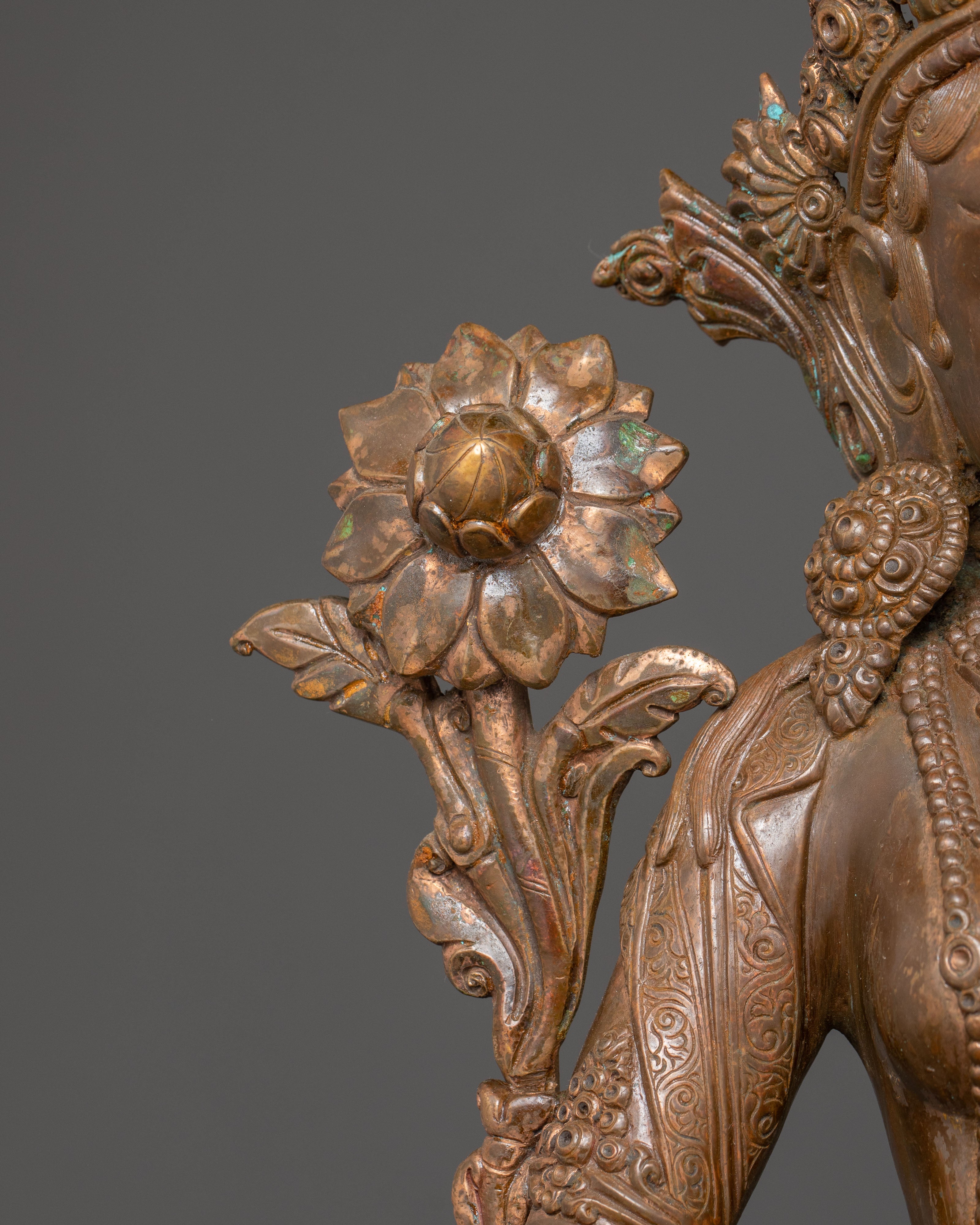 Green Tara Statue of Love | Female Goddess of Protection