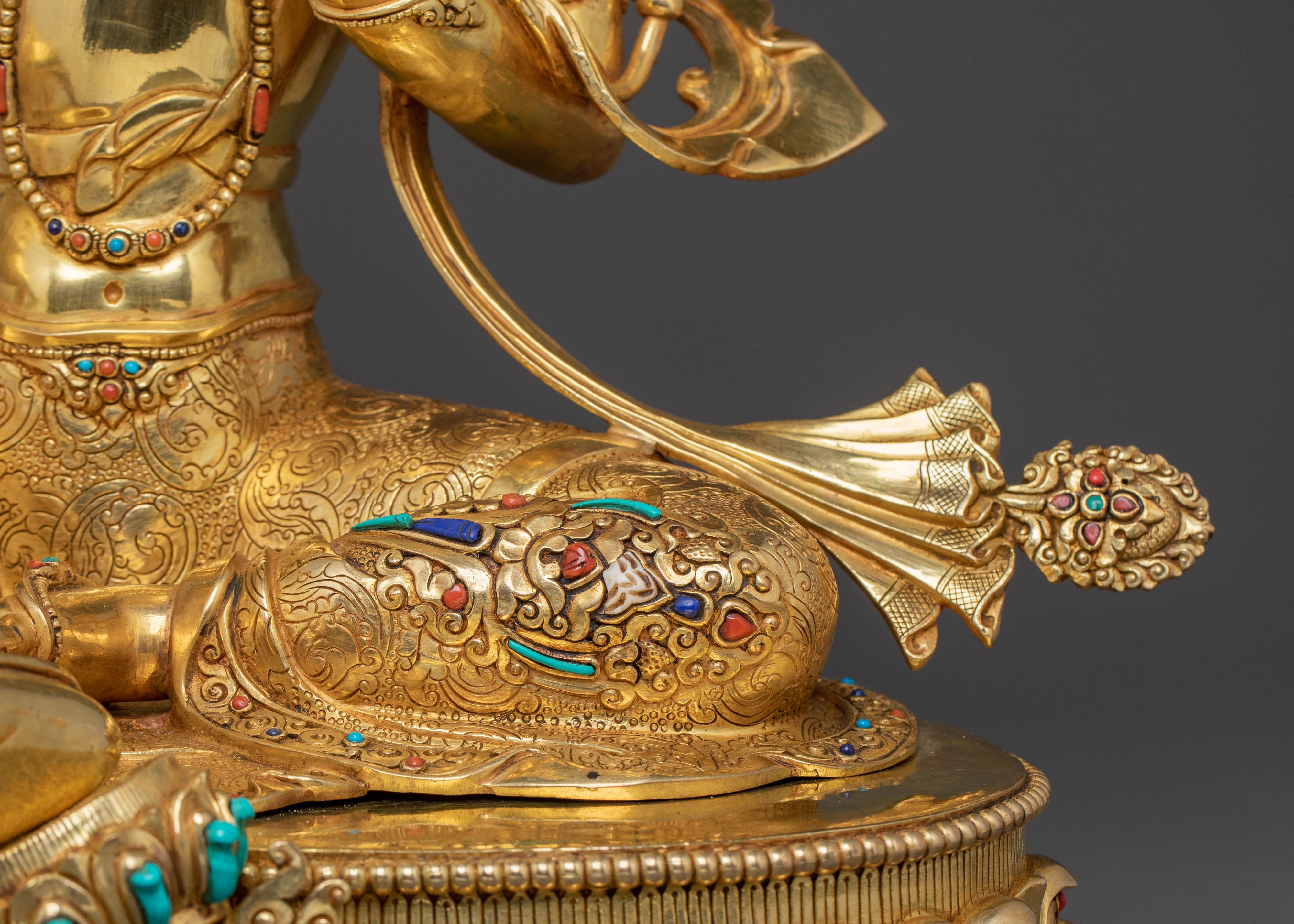 Sacred Compassion Green Tara Statue – Hand-Gilded Art