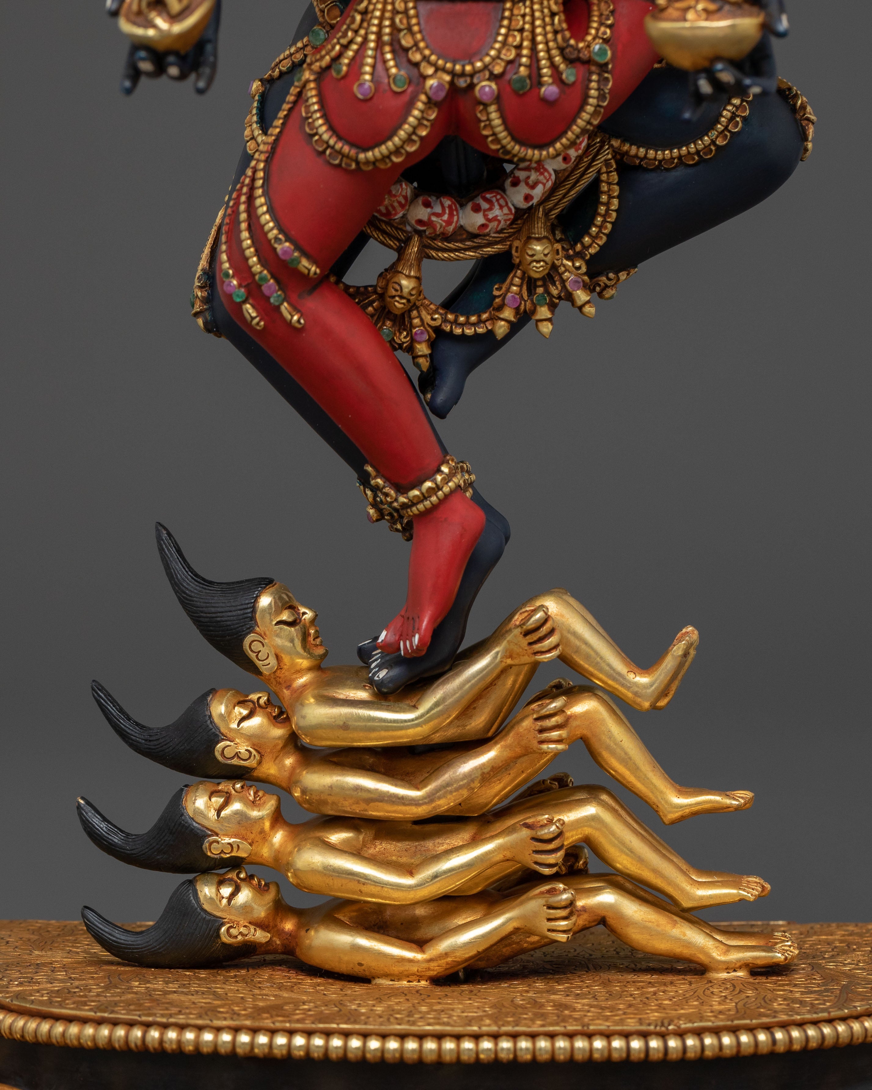 Hevajra 24k Gold Gilded Statue | Union of Wisdom