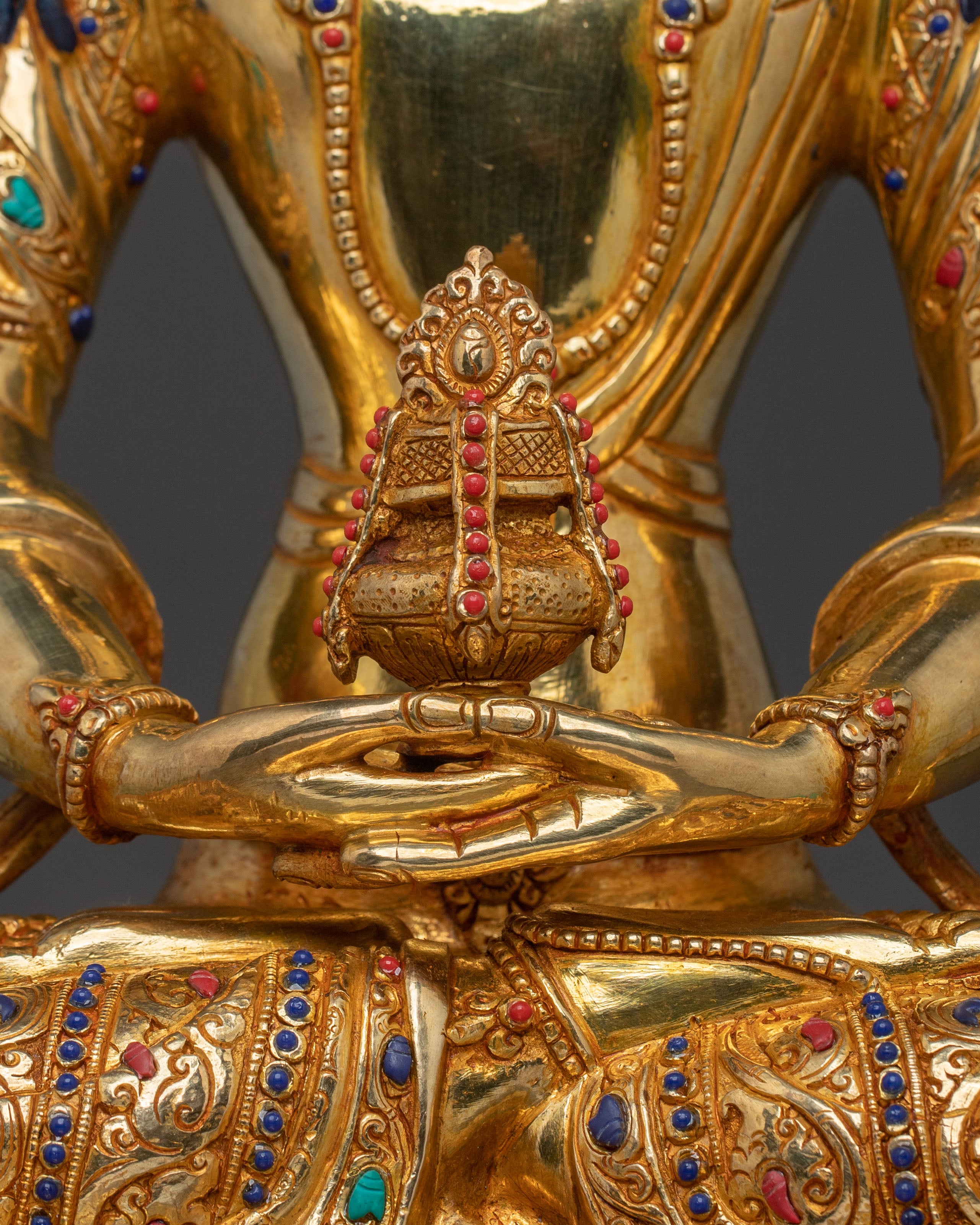 Sacred Tibetan Amitayus Statue | Long Life Deity