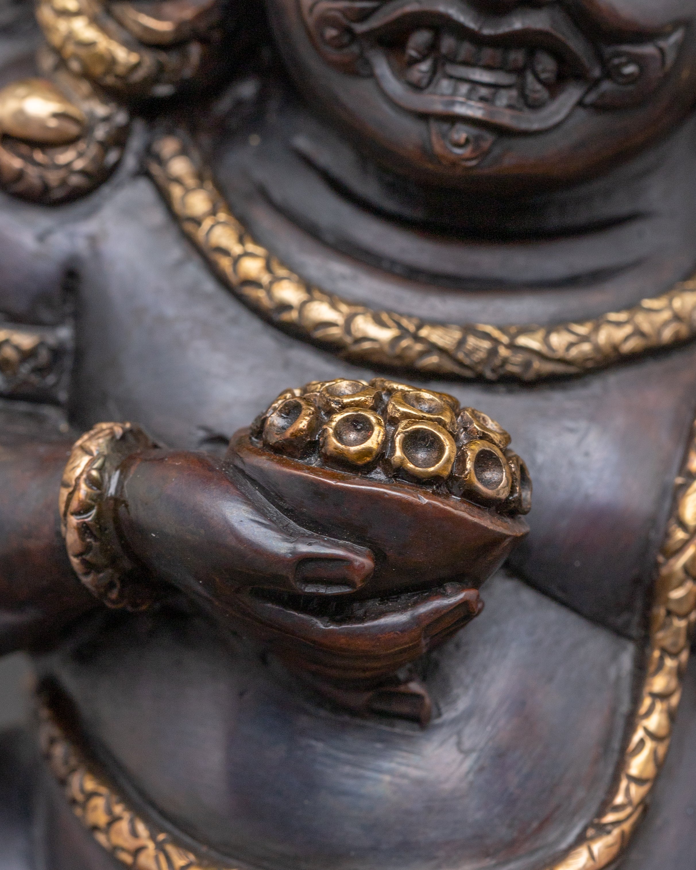 Copper Statue of Black Dzambhala | Protector of Wealth