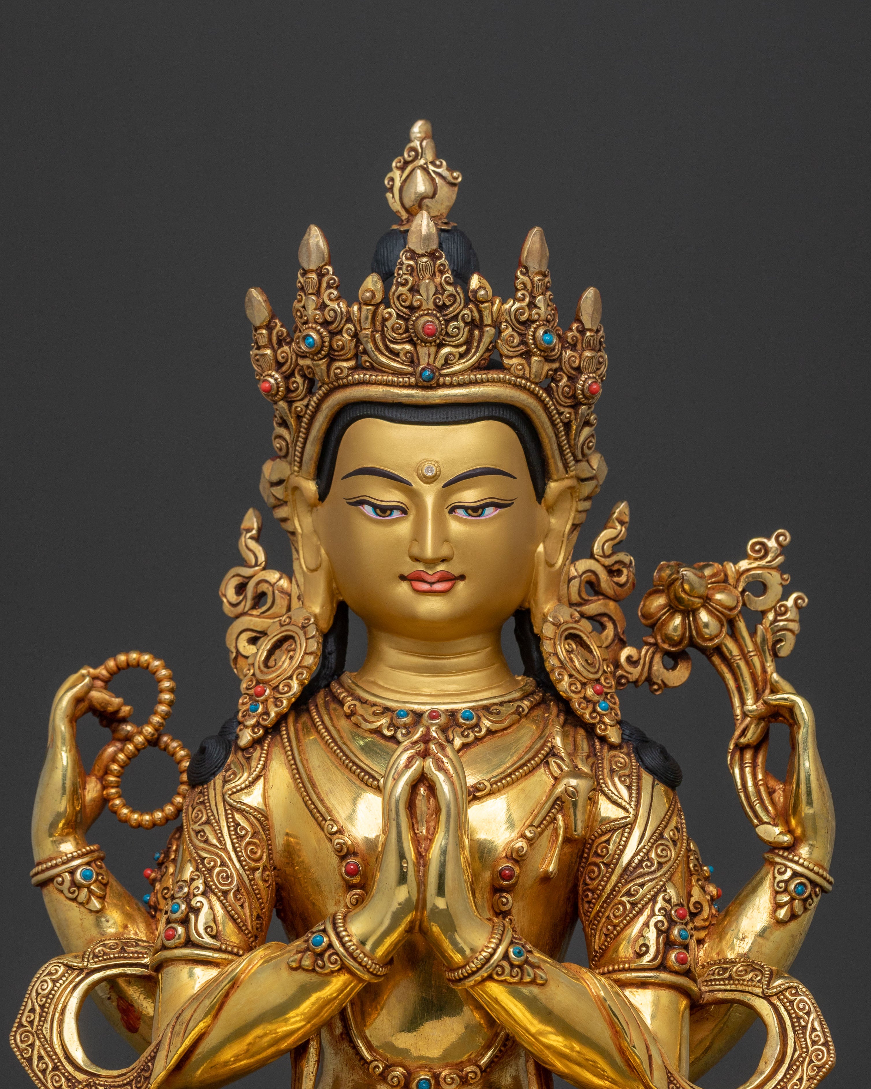 Handcrafted Chenrezig Statue | Altar Home Decor