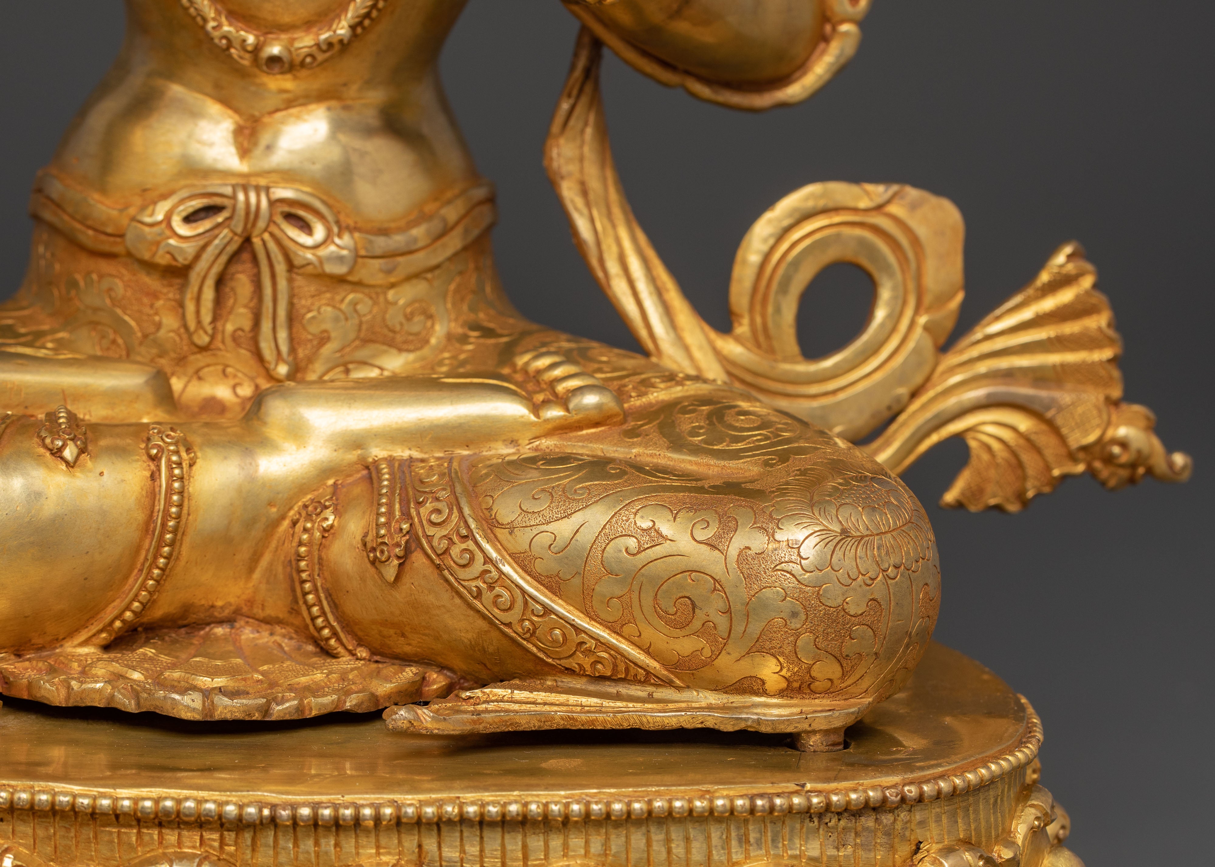 Divine White Tara Statue: Seven Eyed Goddess