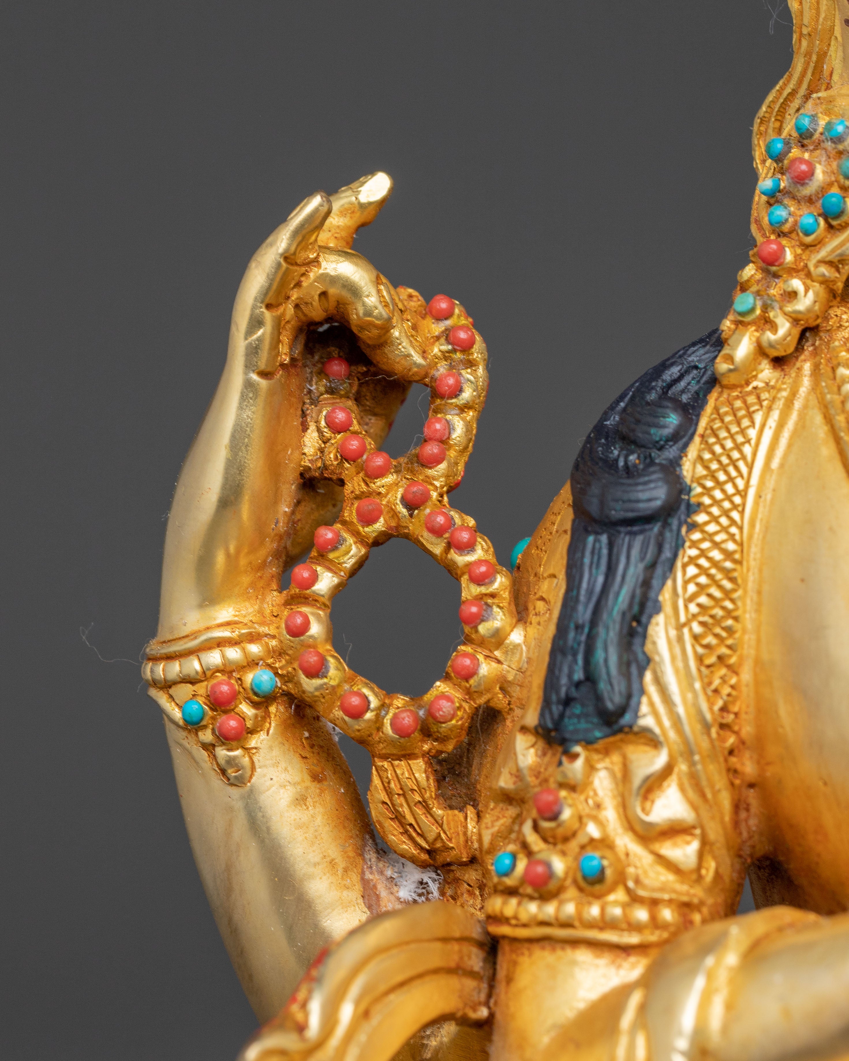 Handcrafted Sacred Chenrezig Bodhisattva Copper Statue