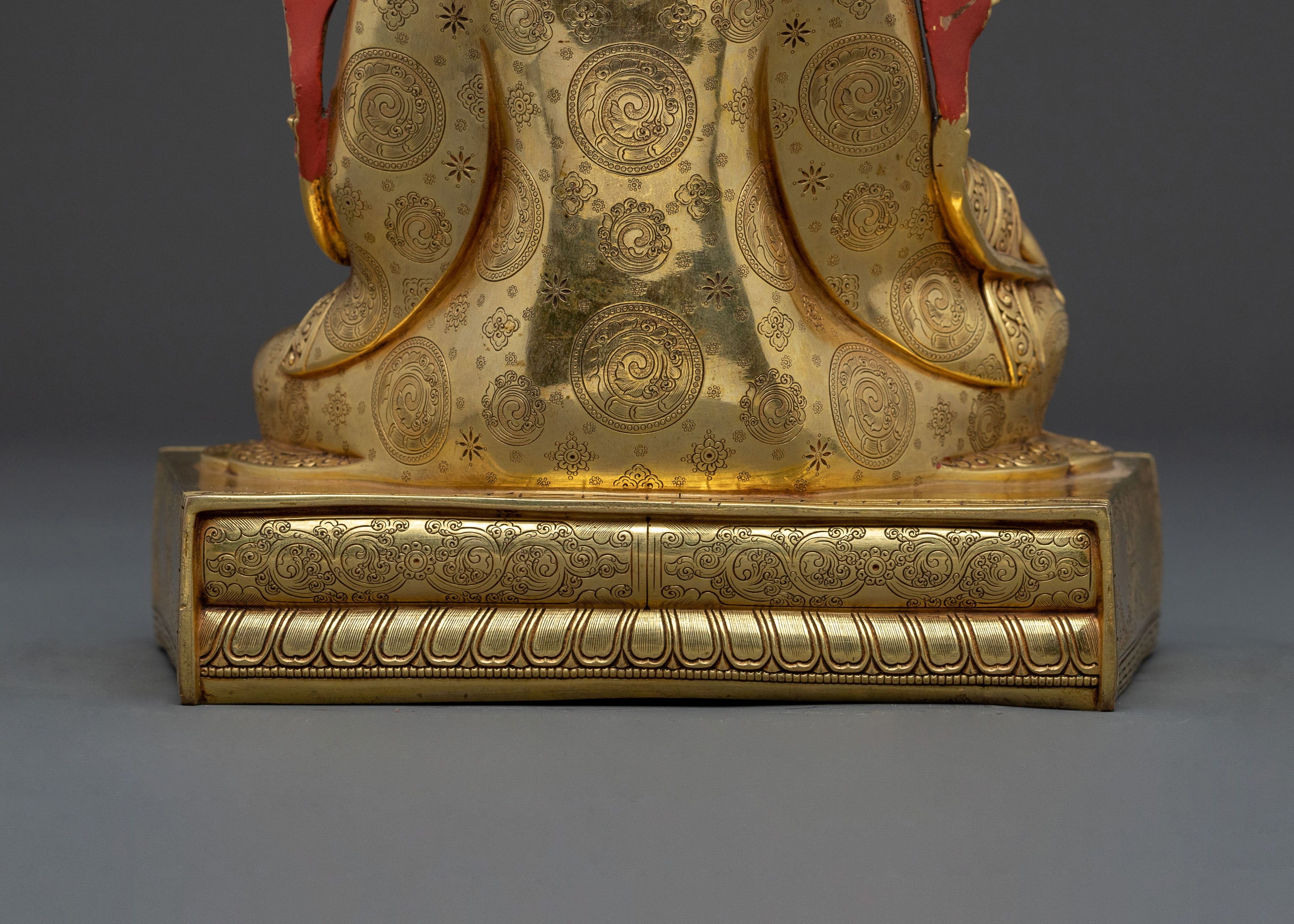 Trisong Detsen: Royal 24K Gold Gilded Statue