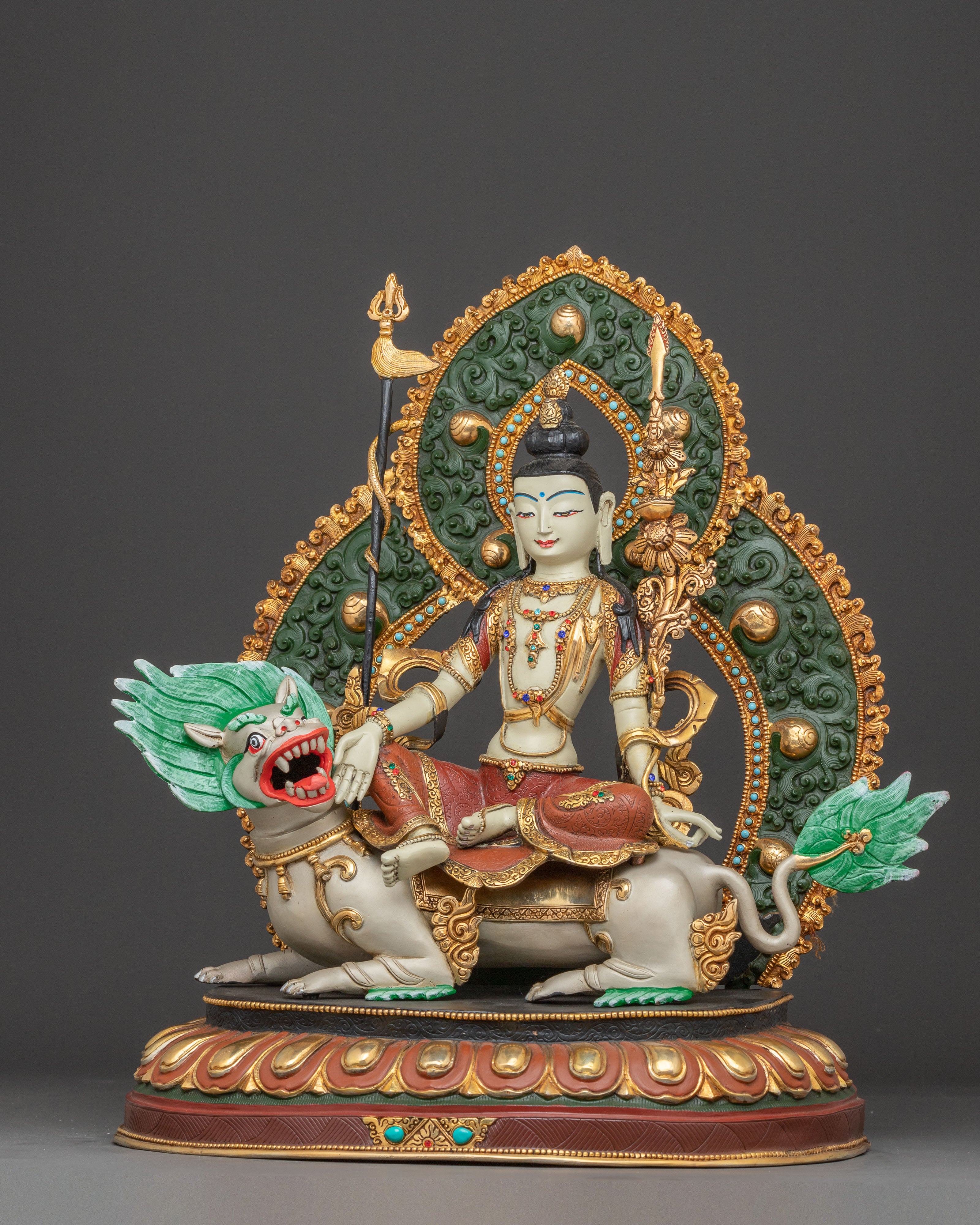 Simhanada Lokeshvara and Lokeshwor Statue Set | Symbol of Fearless Wisdom