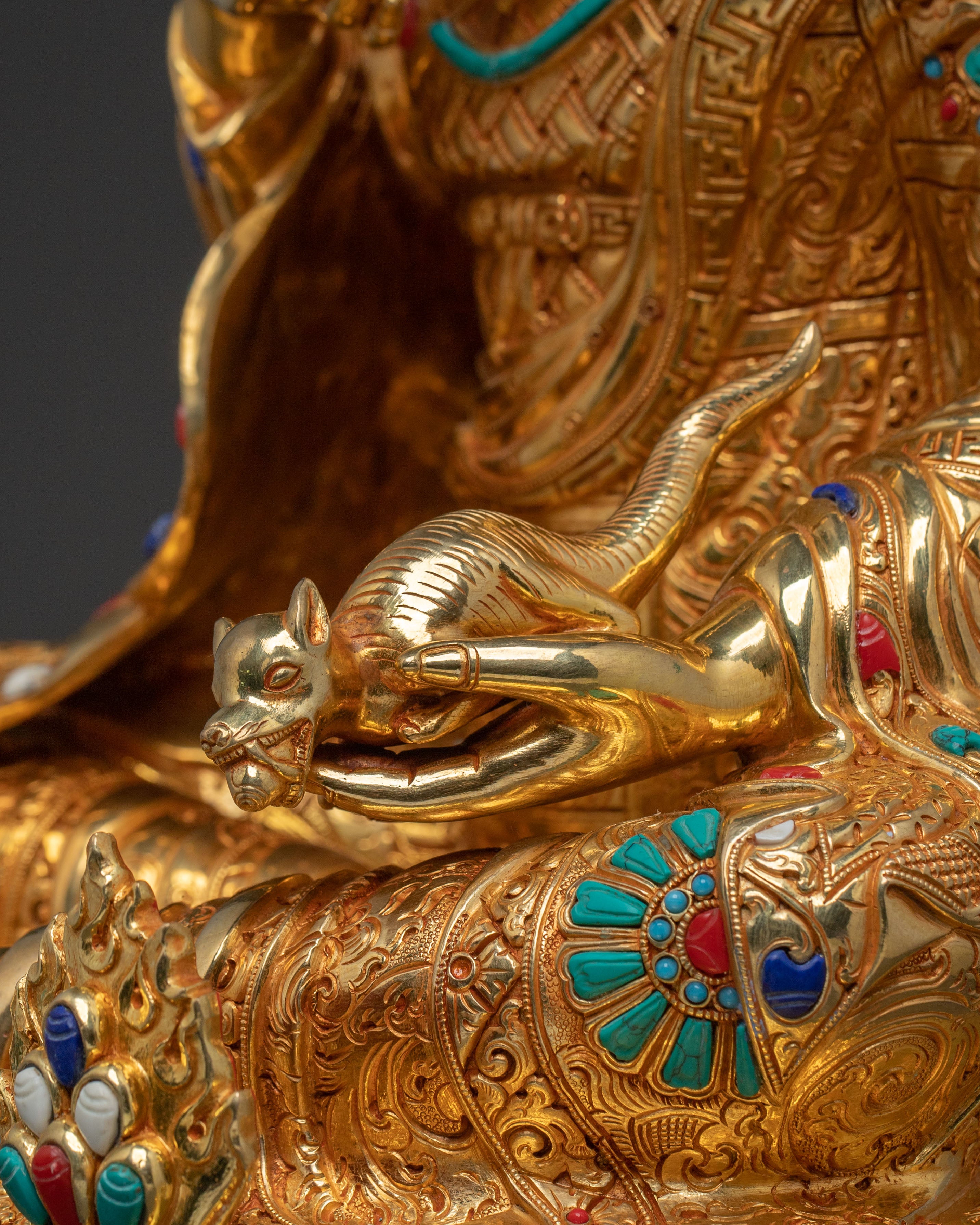 Guru Norla Statue | 24K Gold Gilded Buddhist Master
