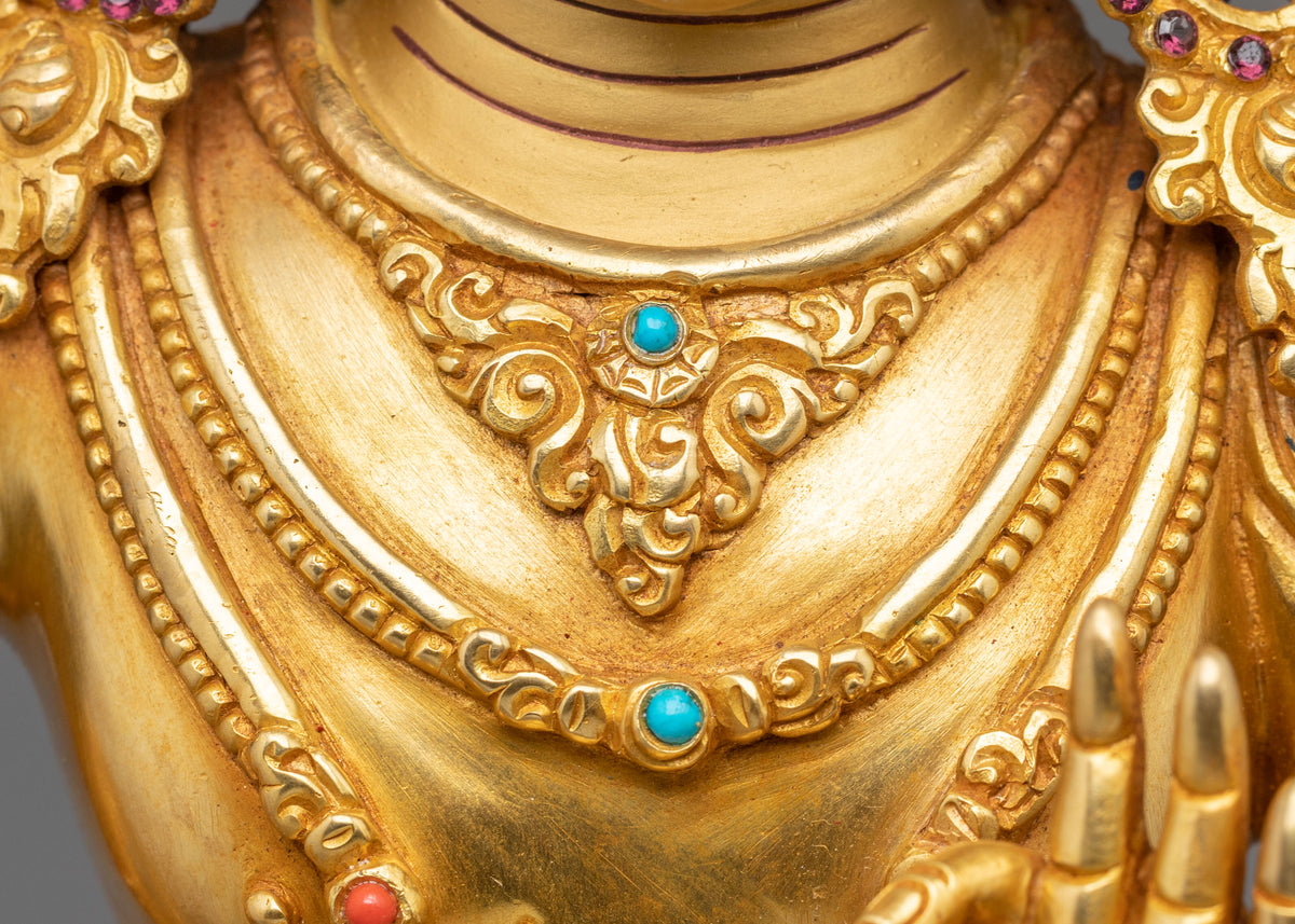 Manjughoṣa Copper Figurine | Tibetan Buddhist Deity