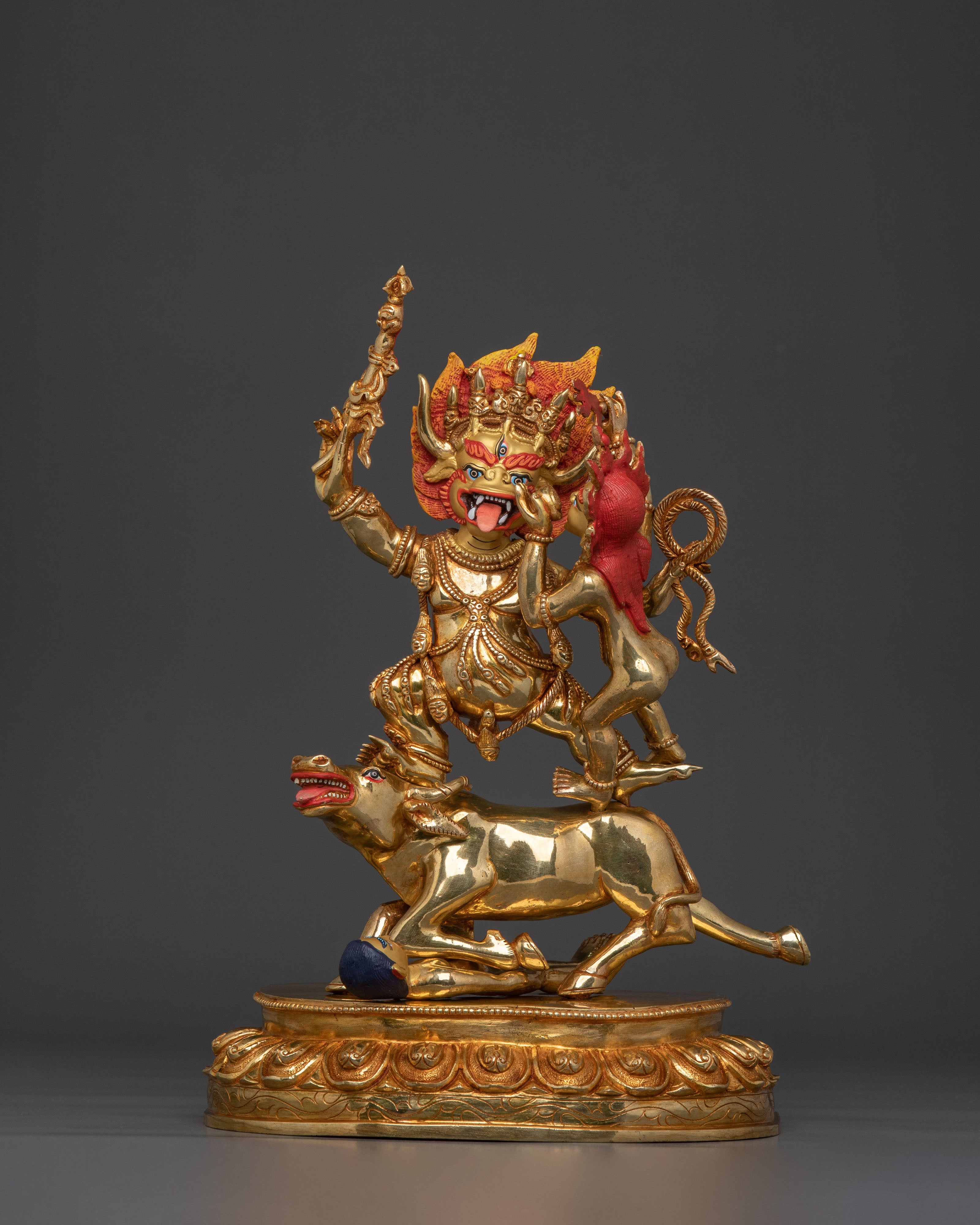 Yama Dharmaraja Buddhist Statue | Tibetan Protector Deity Sculpture