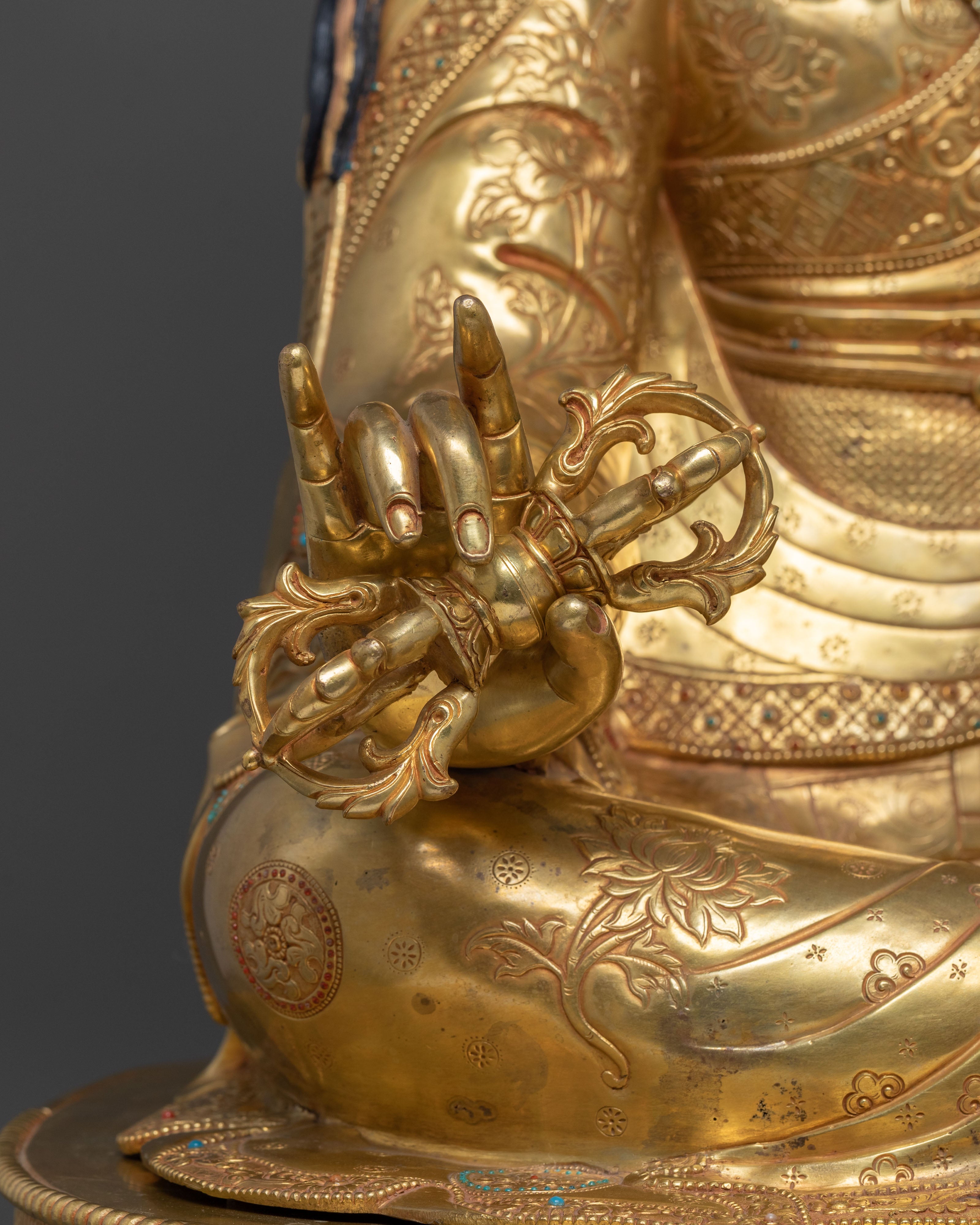 Majestic Lotus Born Guru Rinpoche Statue | Symbol of Wisdom and Compassion