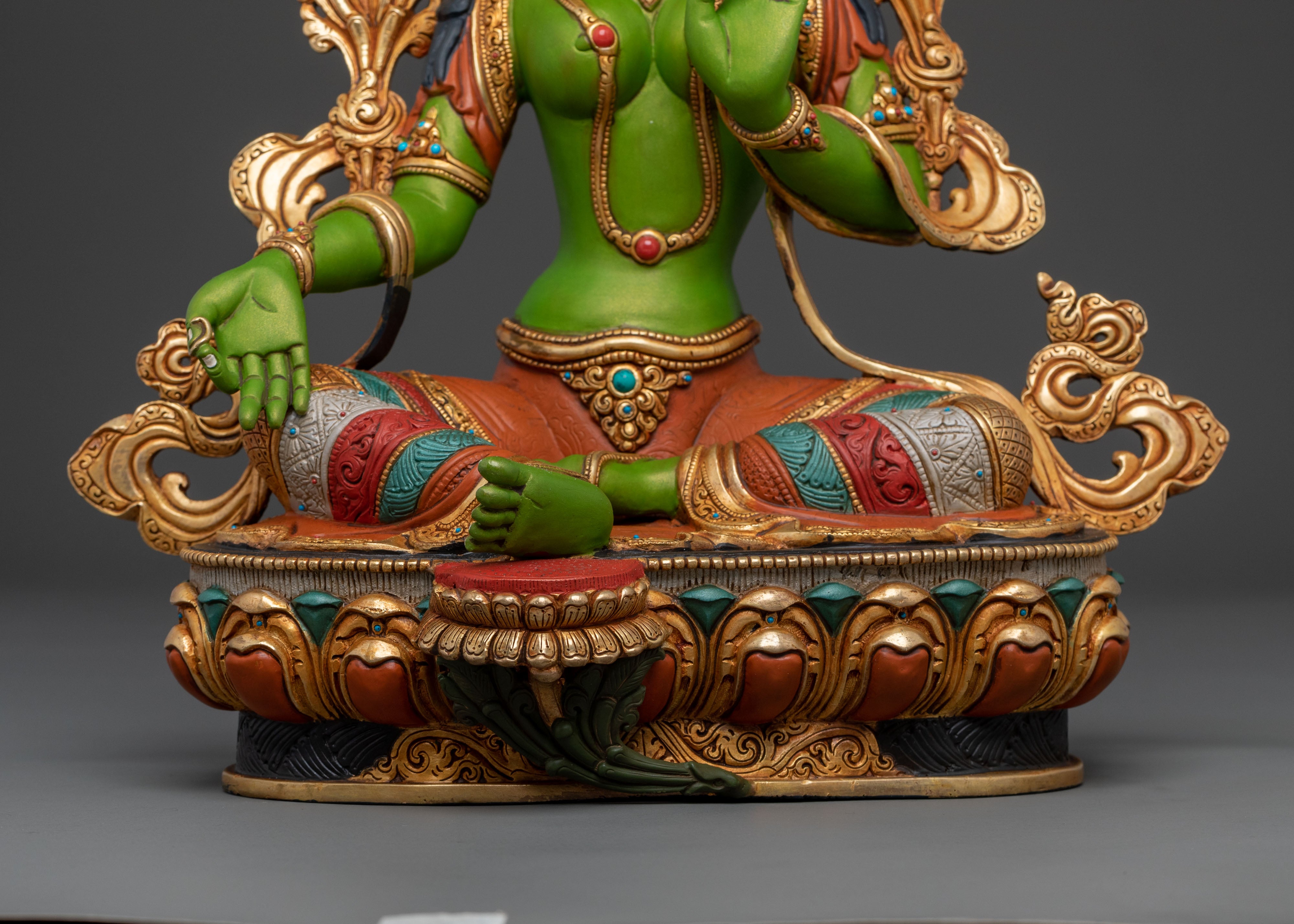Green Tara Statue | Tibetan Buddhist Goddess