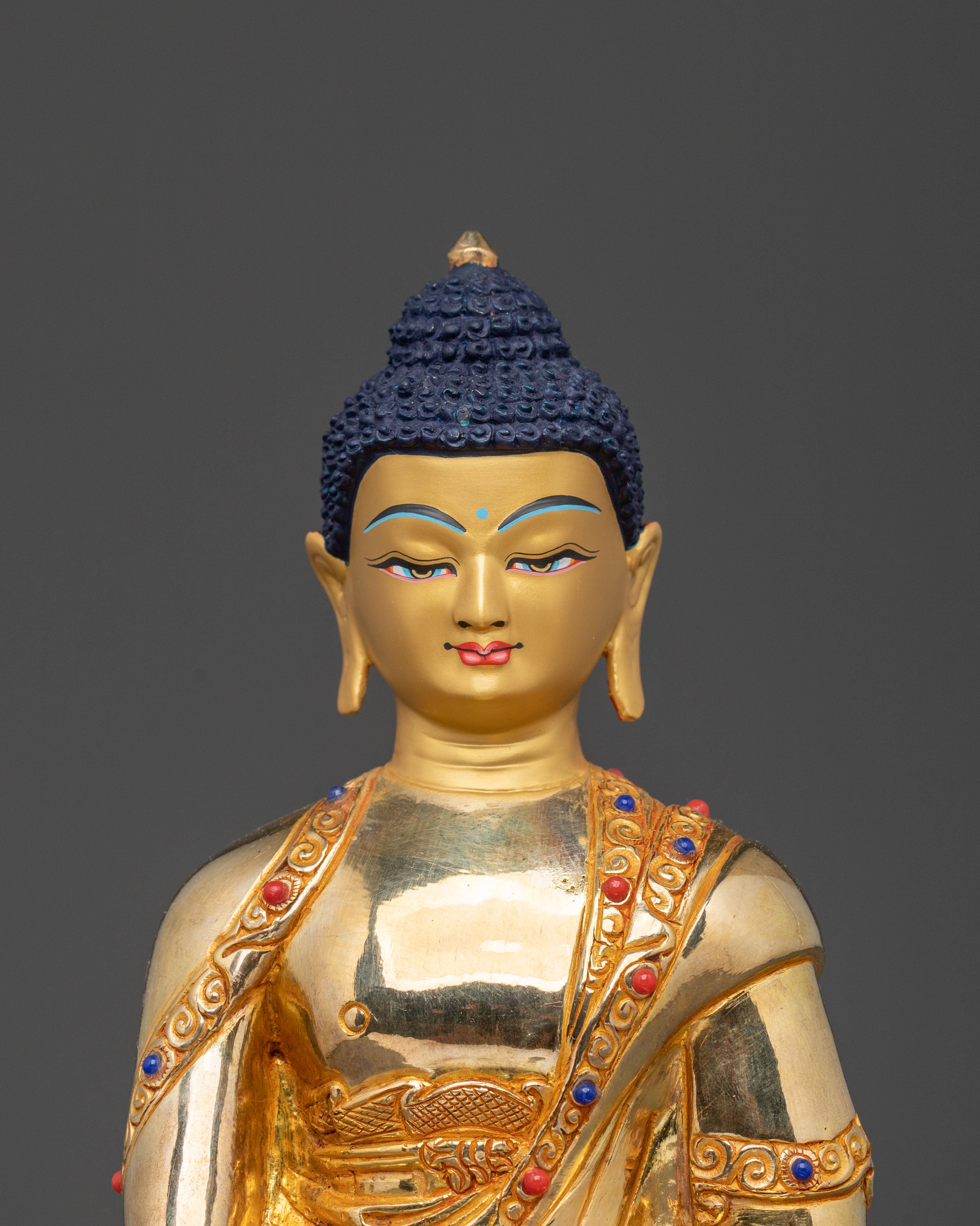 Shakyamuni Buddha Timeless Enlightened Statue in Full Gold Gild