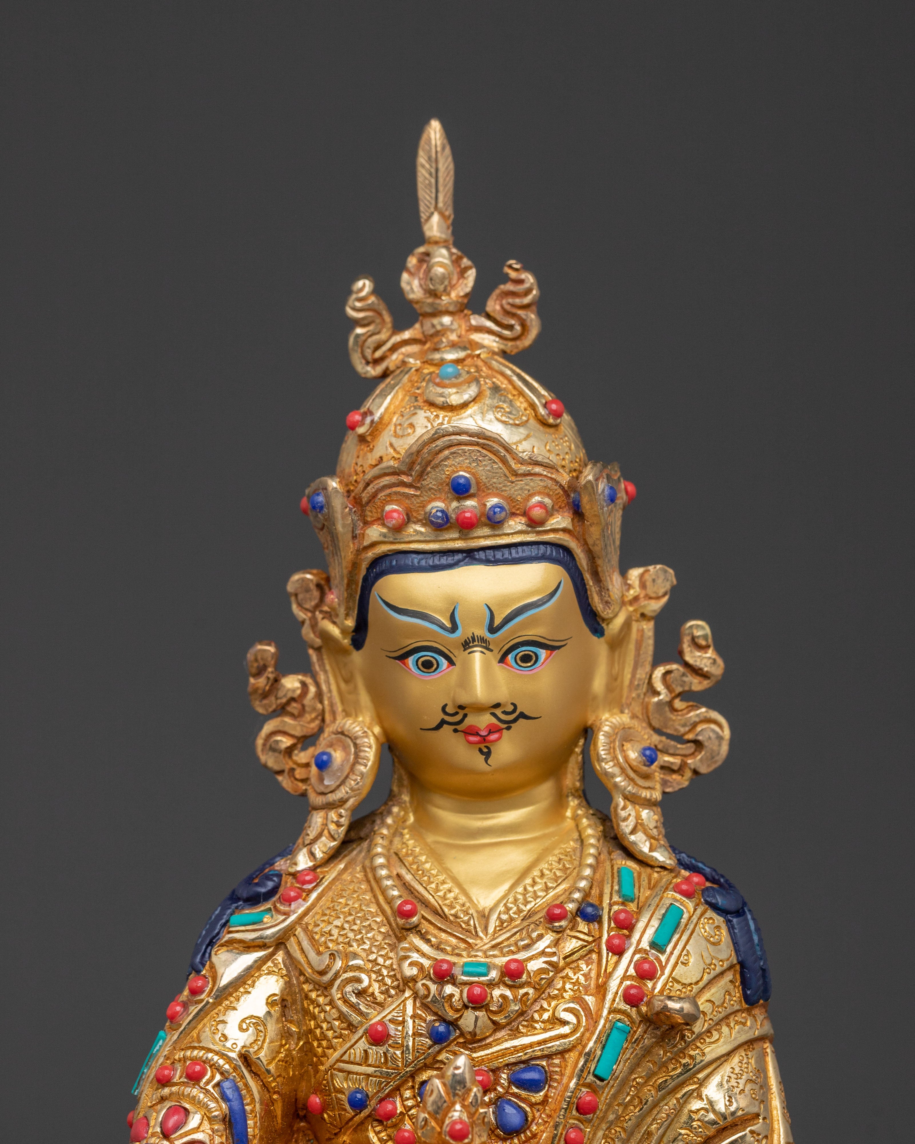 Guru Rinpoche Dharma Teaching Statue | Lotus-Born Master of Wisdom & Protection