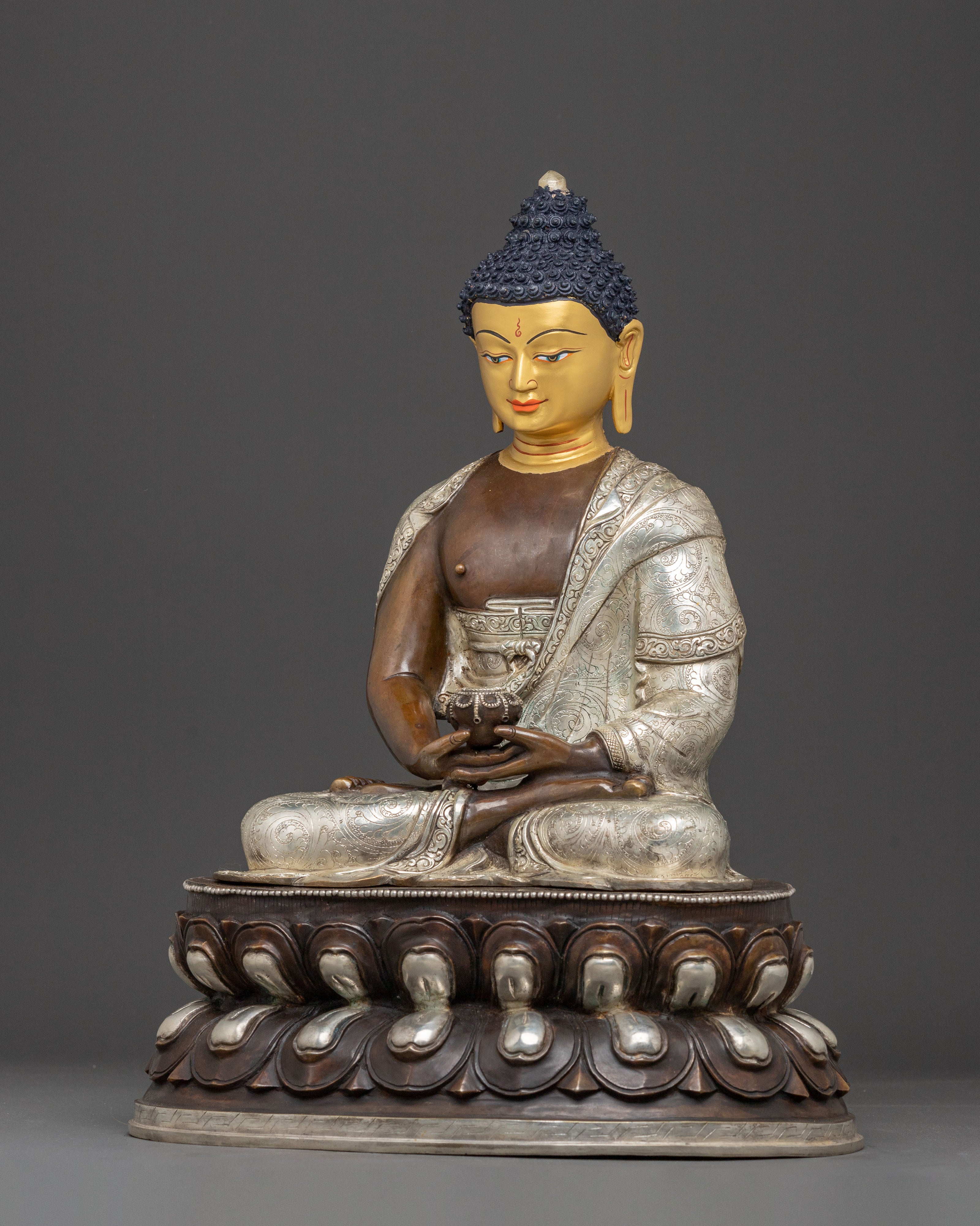 Handmade Amitabha Buddha Oxidized Statue | Infinite Light Buddha