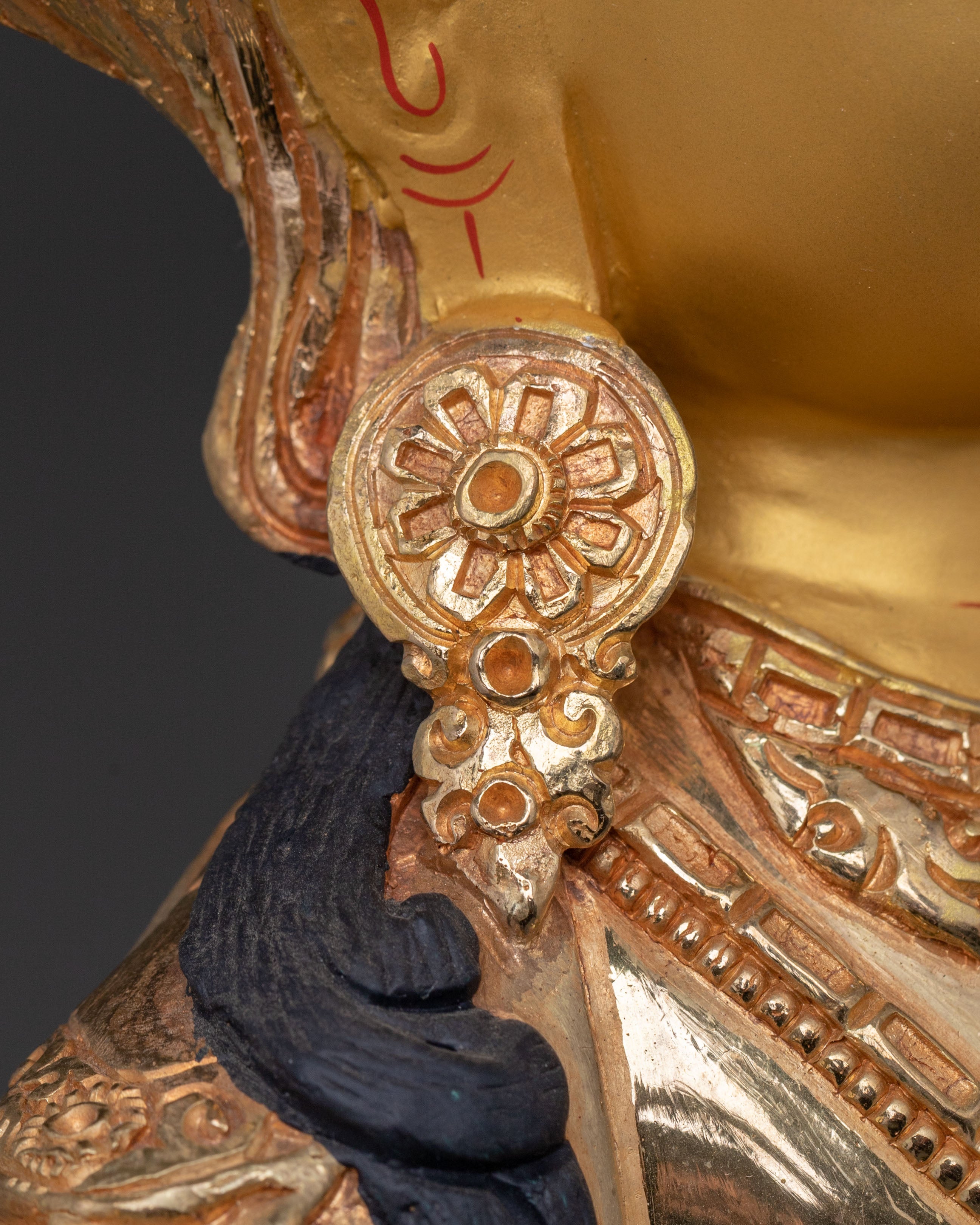 Manjushri Flaming Wisdom Statue | 24K Gold Gilded