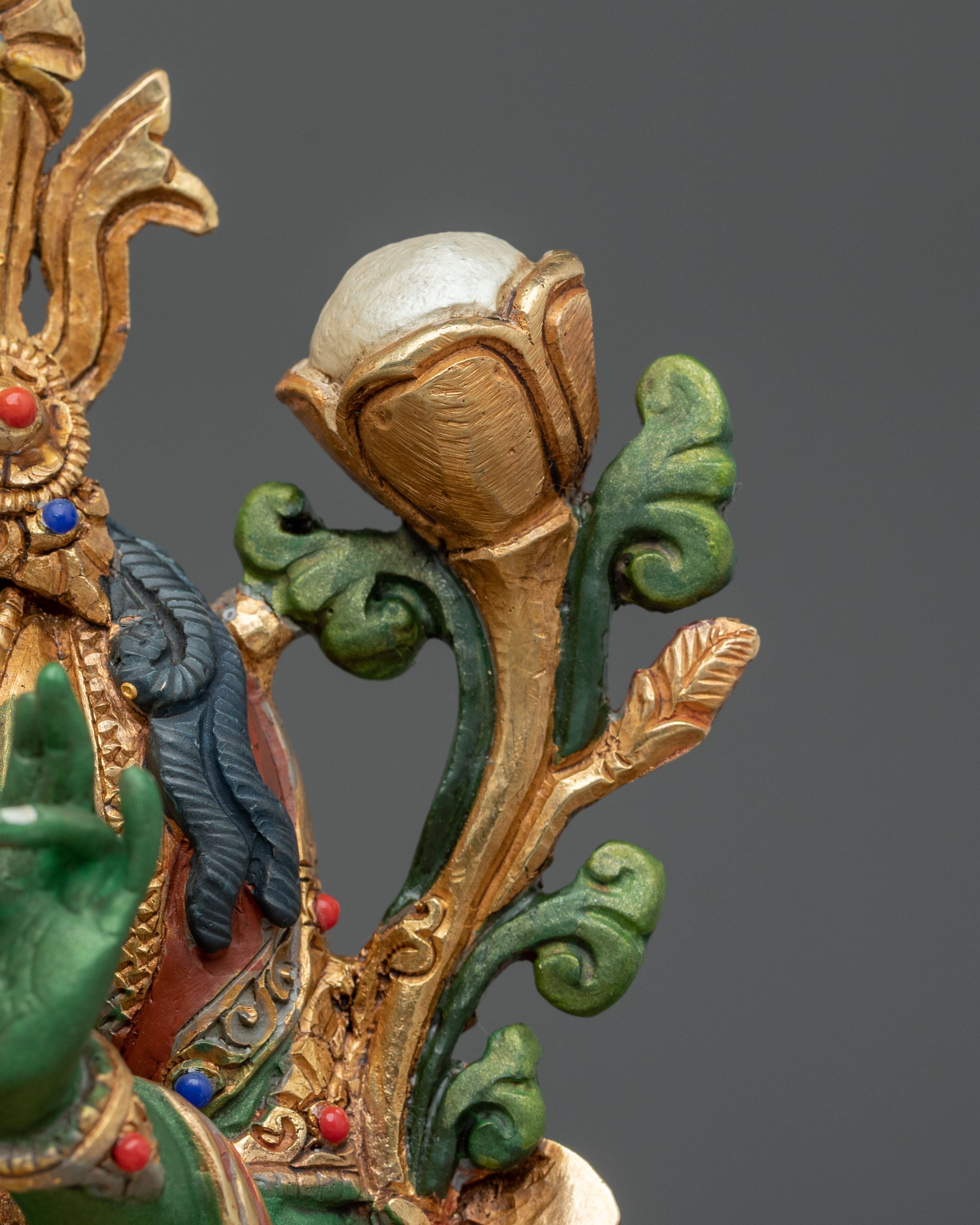 Green Tara Altar Decor Statue: Protector of Compassionate Action