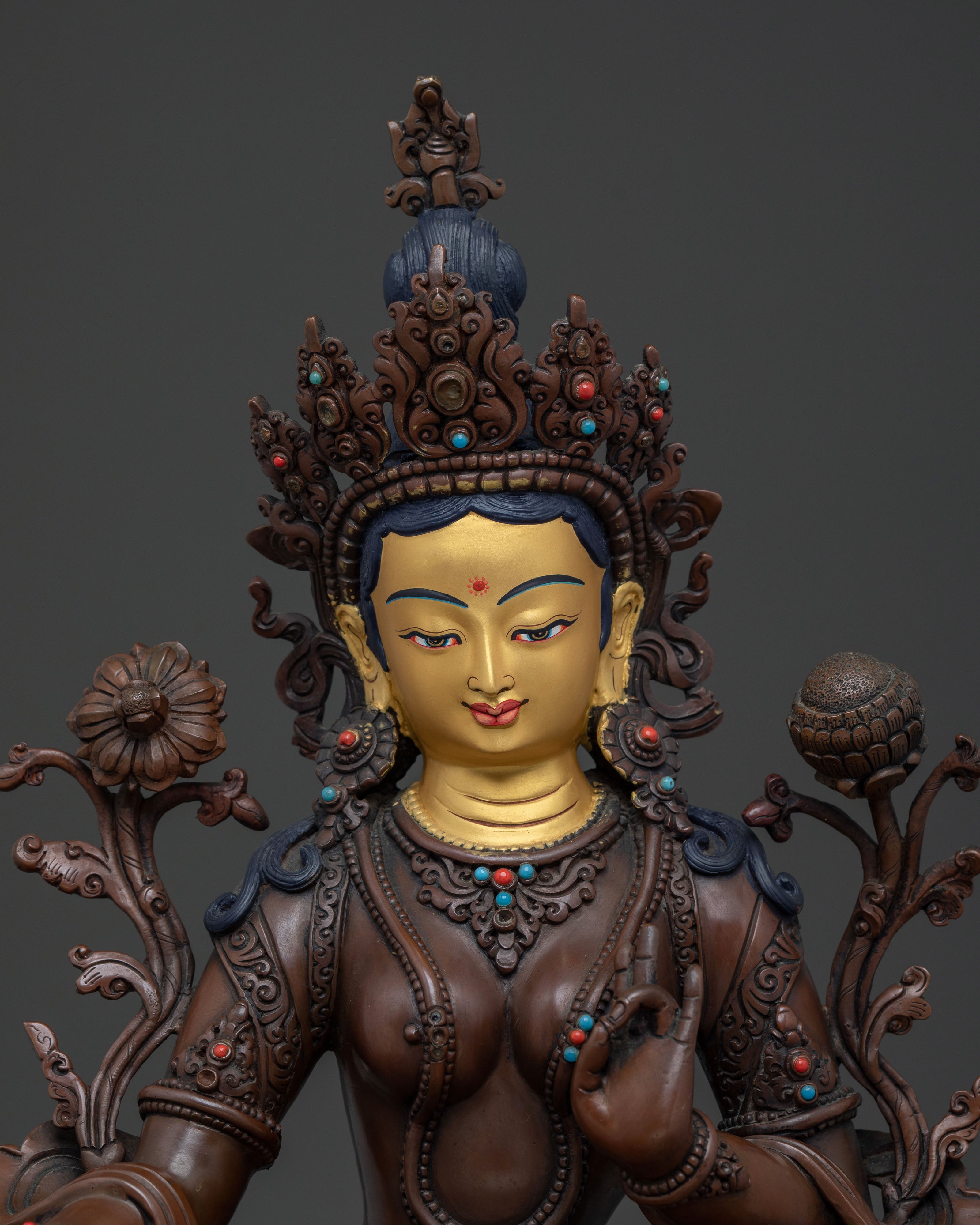 Green Tara Compassion Statue | Mother Figurine