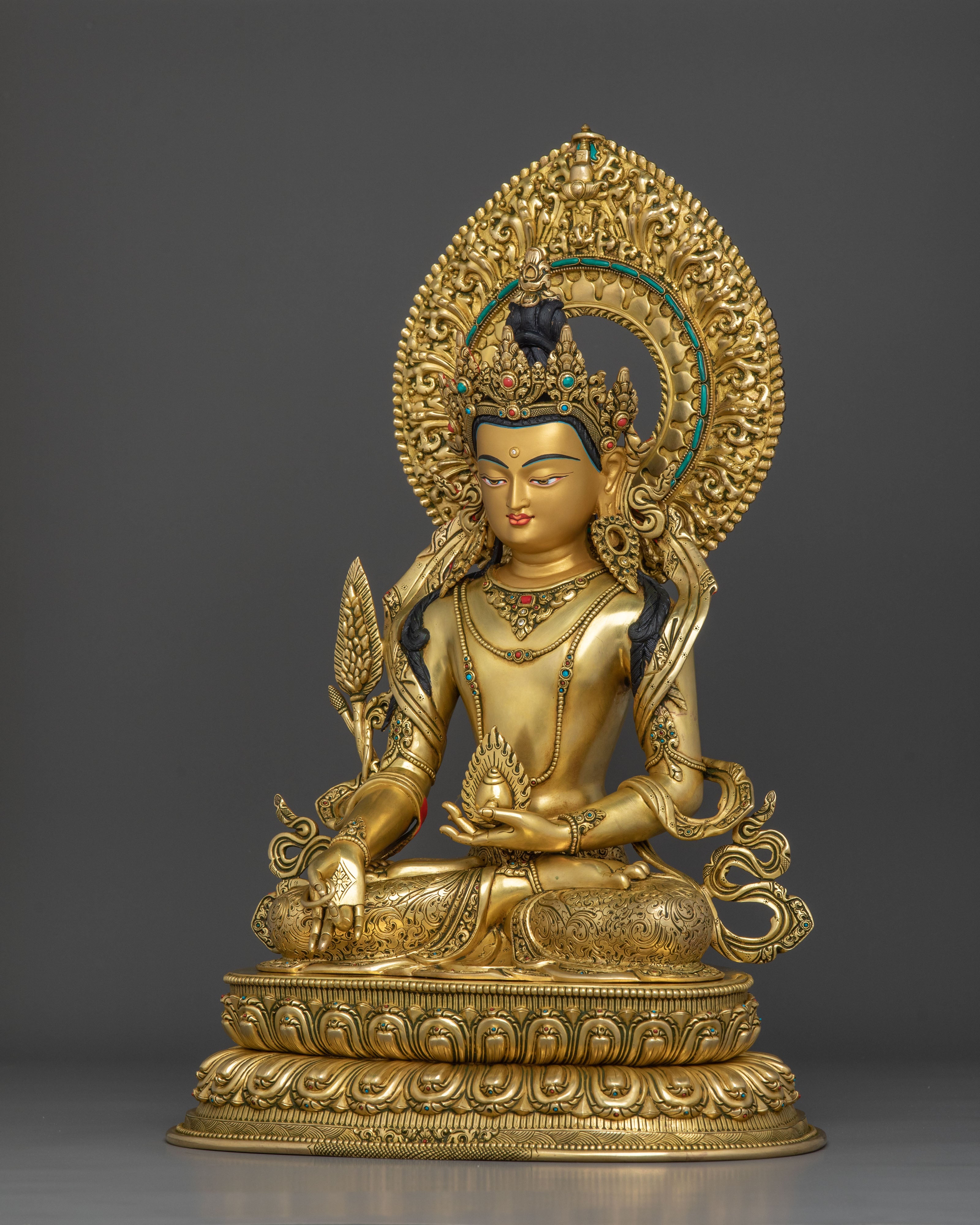 Handmade Kshitigarbha Sculpture | Himalayan Altar Decor