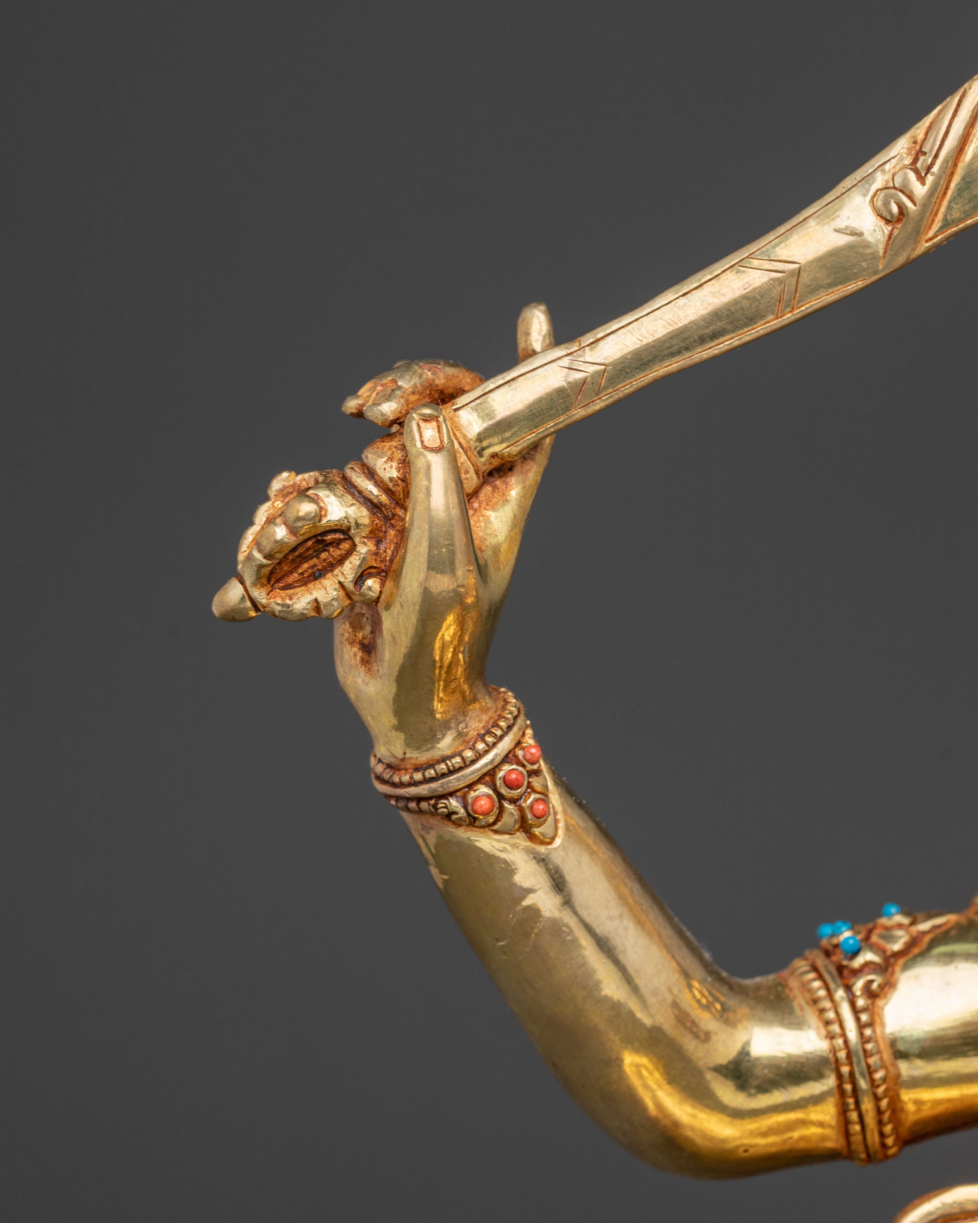 Bodhisattva Manjushri Handcrafted Statue | Guardian of Knowledge and Insight