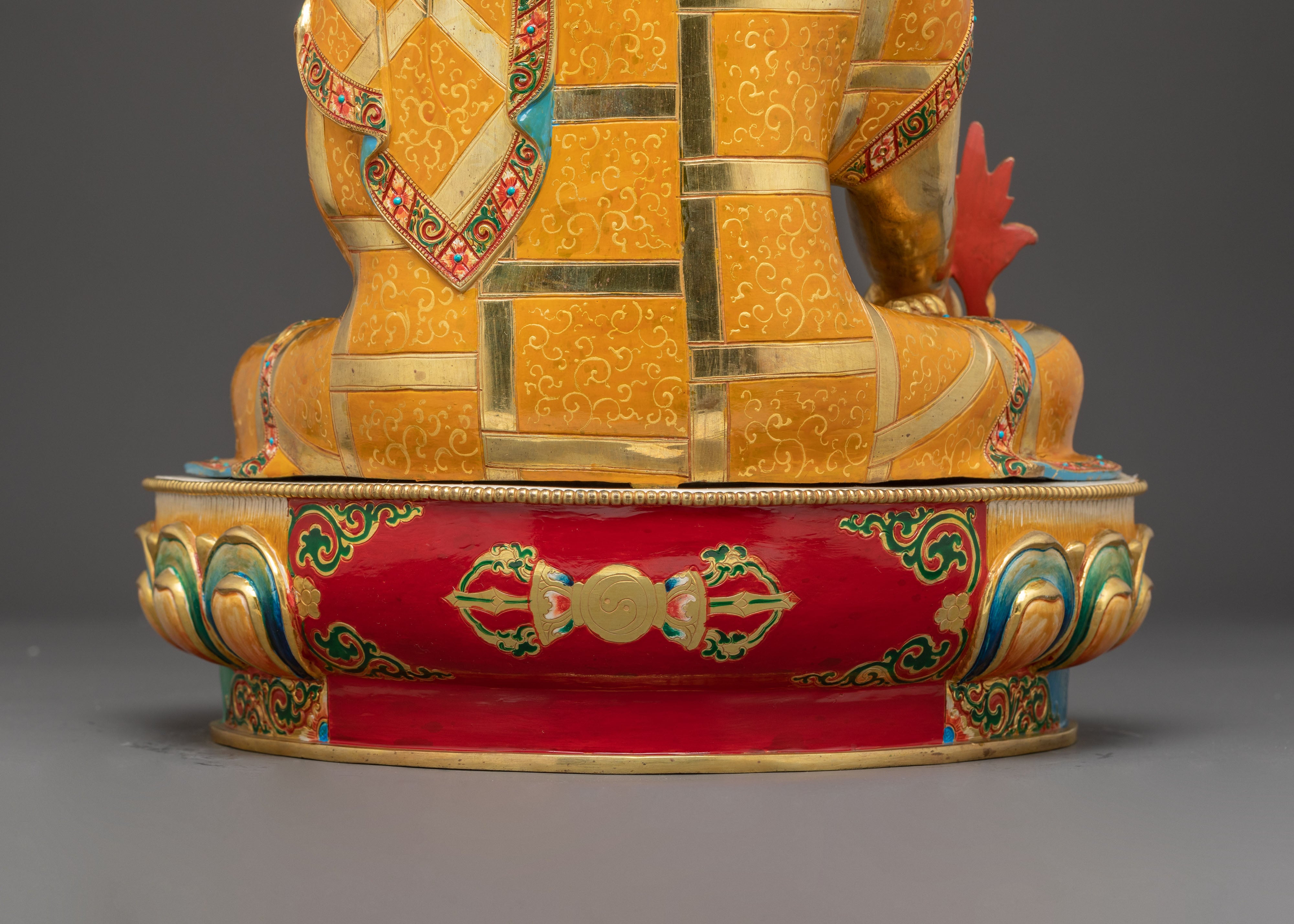 Golden Healing Statue of Medicine Buddha | Divine Healer