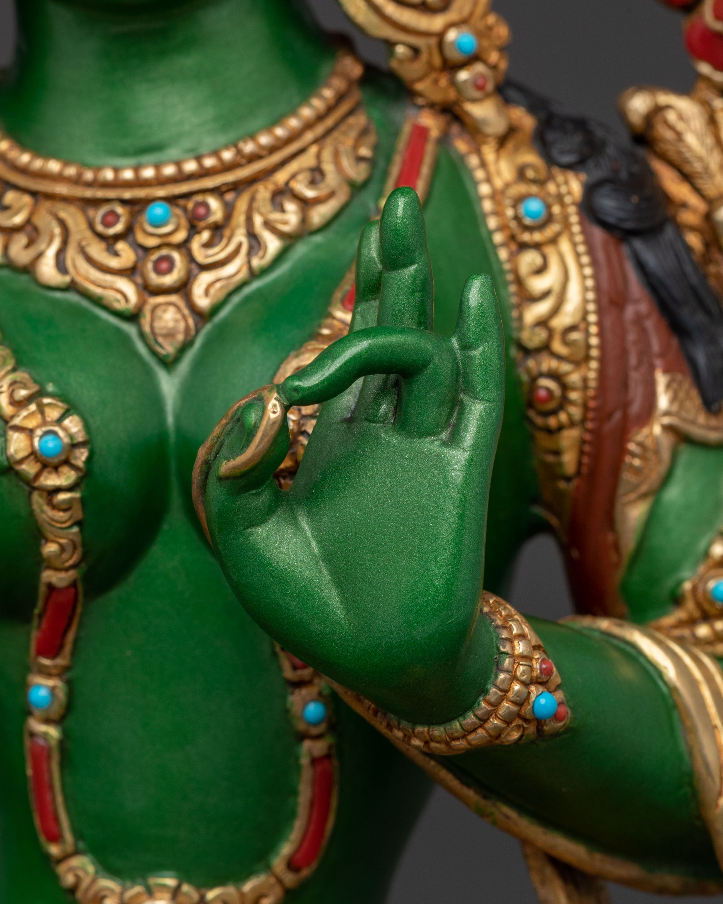Green Tara Statue of Sacred Protection | Goddess of Compassion