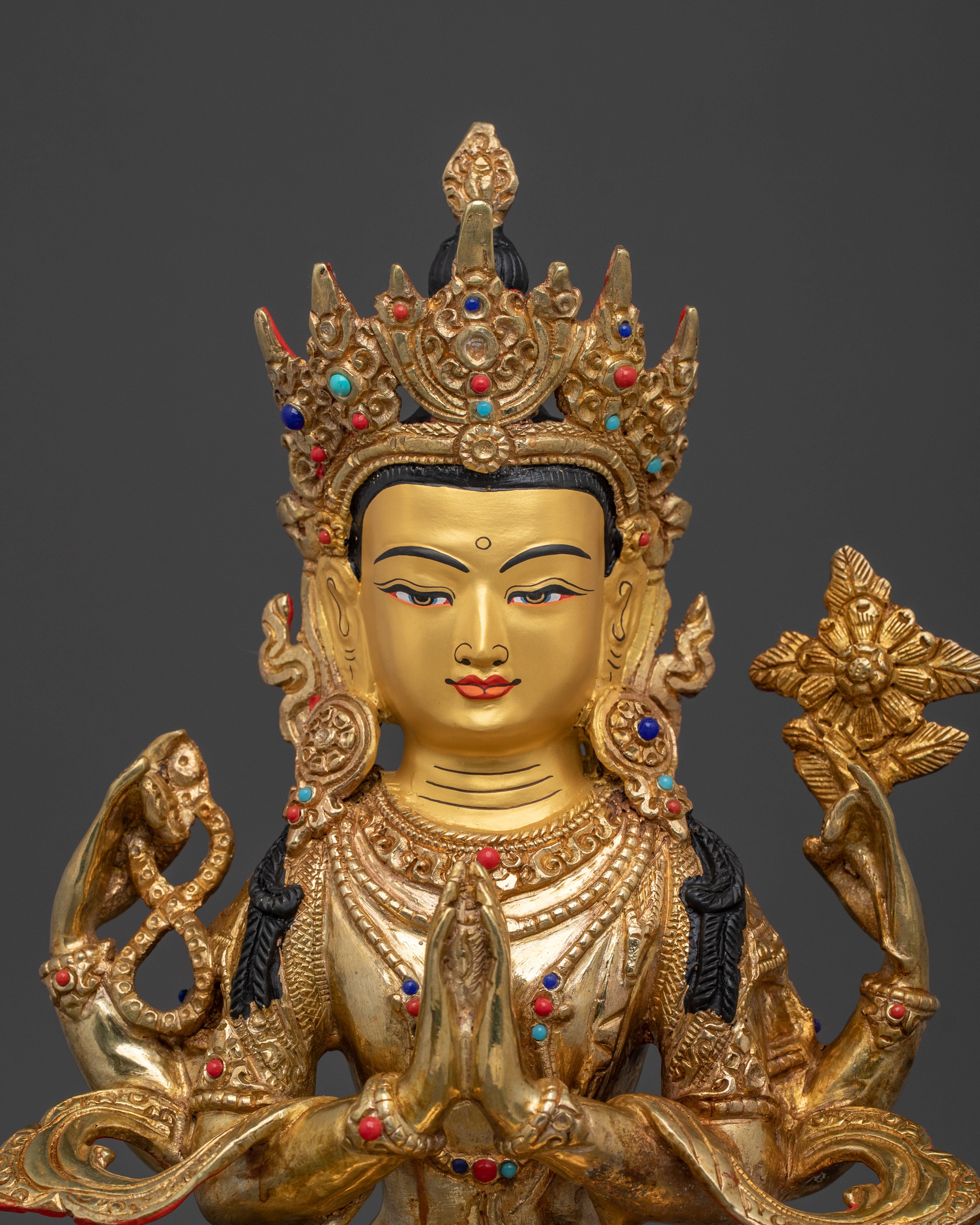 Four Armed Chenrezig Sculpture | Home Decor